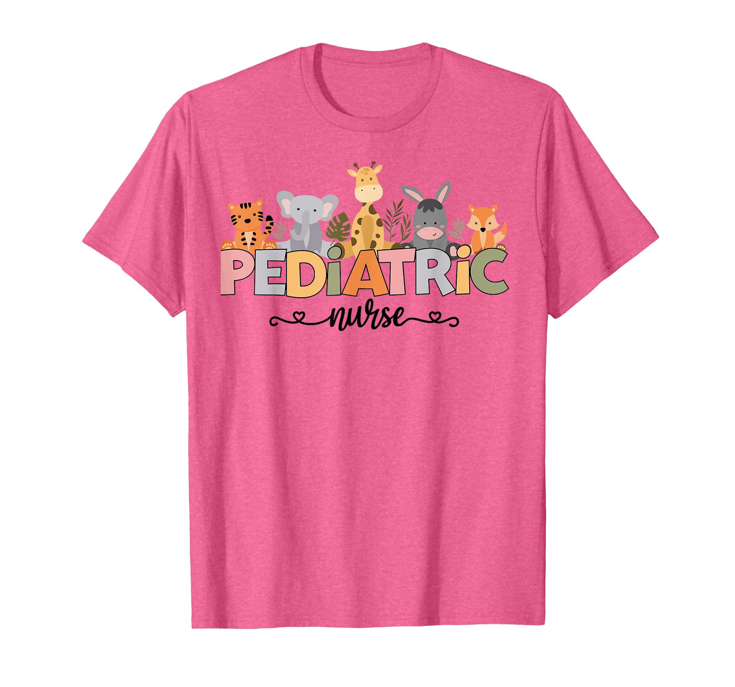Pediatric Nurse Animal Safari Zoo Peds Nurse Nursing Family T-Shirt