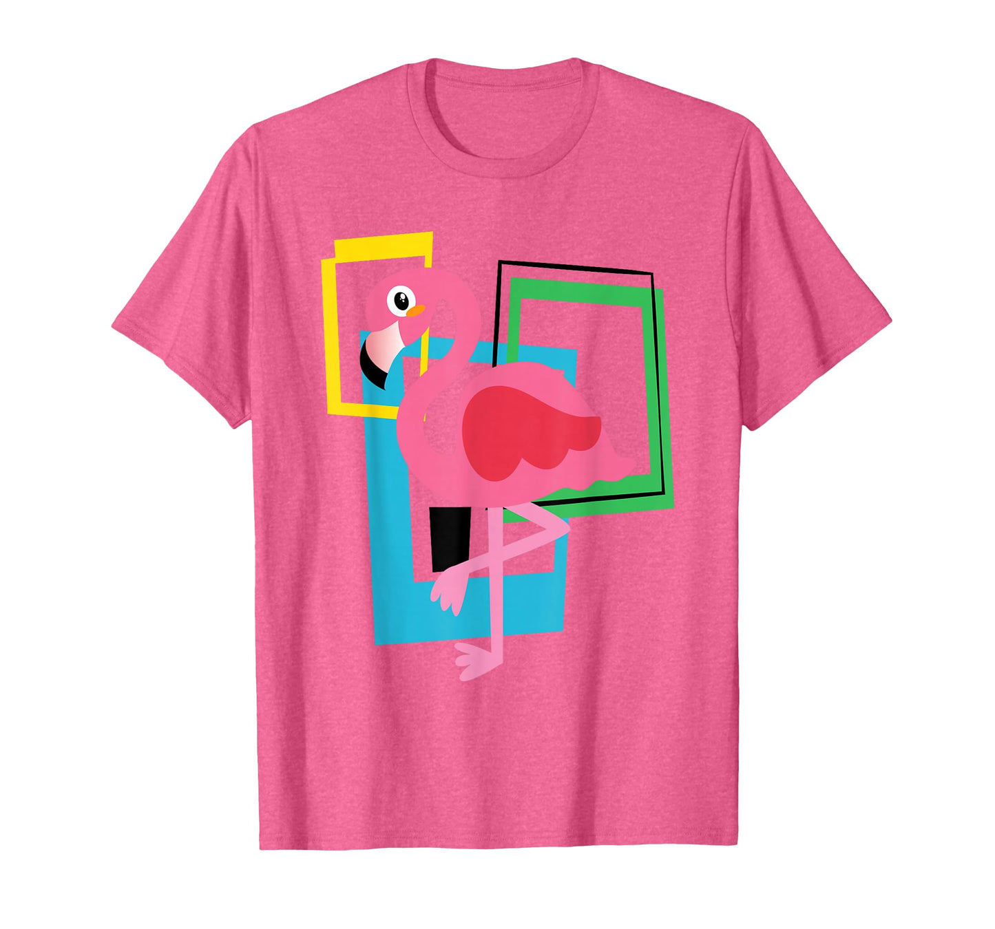 Midcentury Mid Century Pink Flamingo Retro Geometric Modern T-Shirt