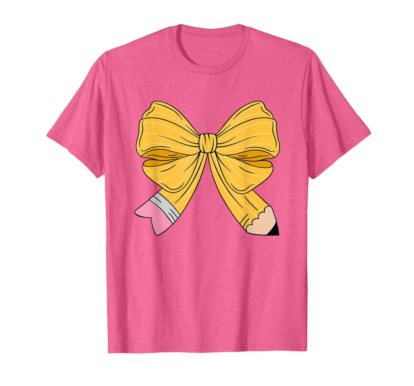 Coquette Pencil Bow Teacher Back To School T-Shirt