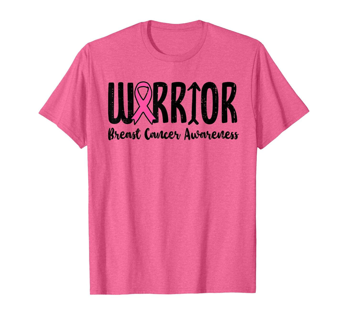Breast Cancer Awareness Warrior Pink Ribbon Women Girl Kids T-Shirt
