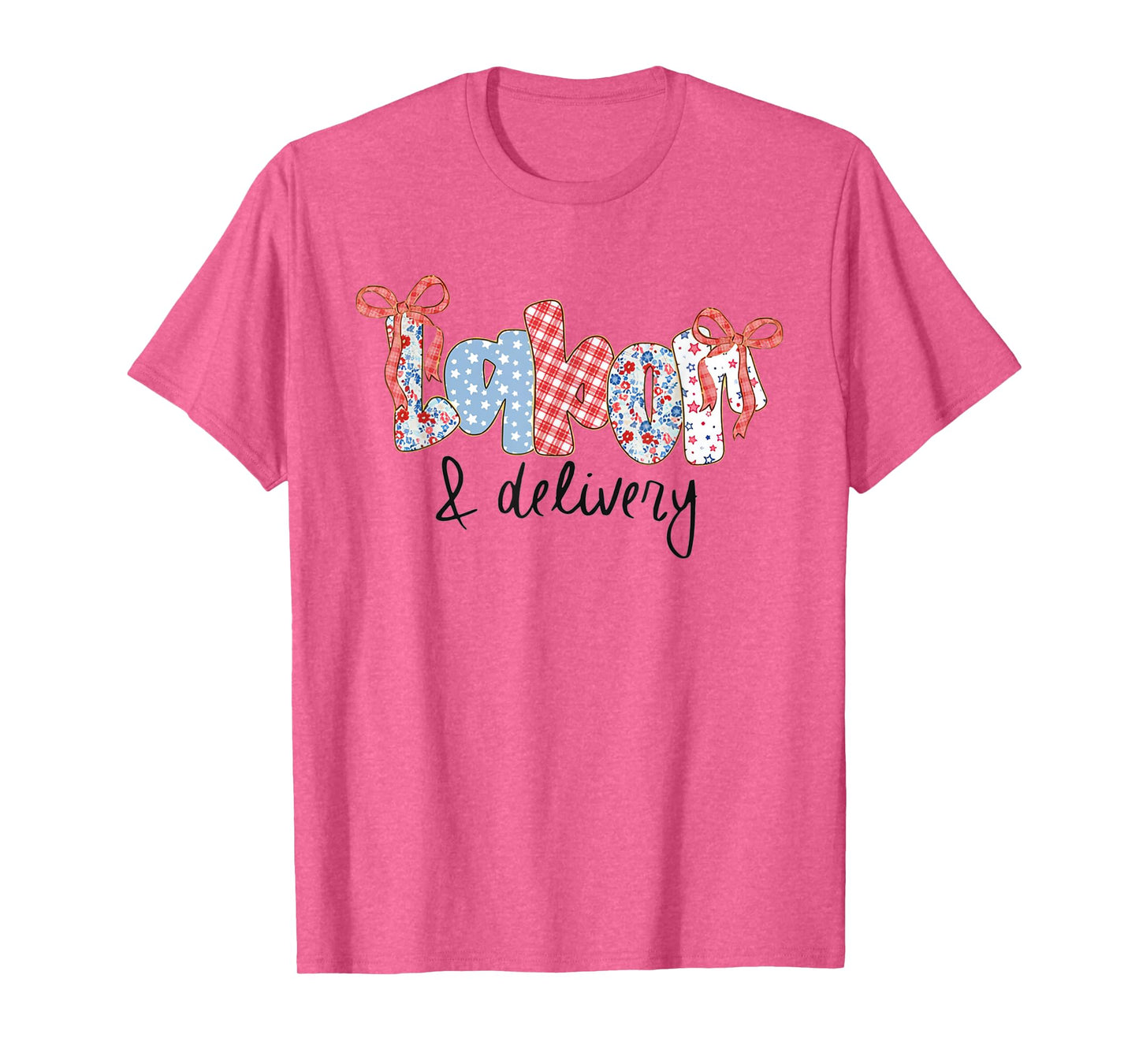 Women Labor and Delivery 4th of July Coquette L and D Nurse T-Shirt