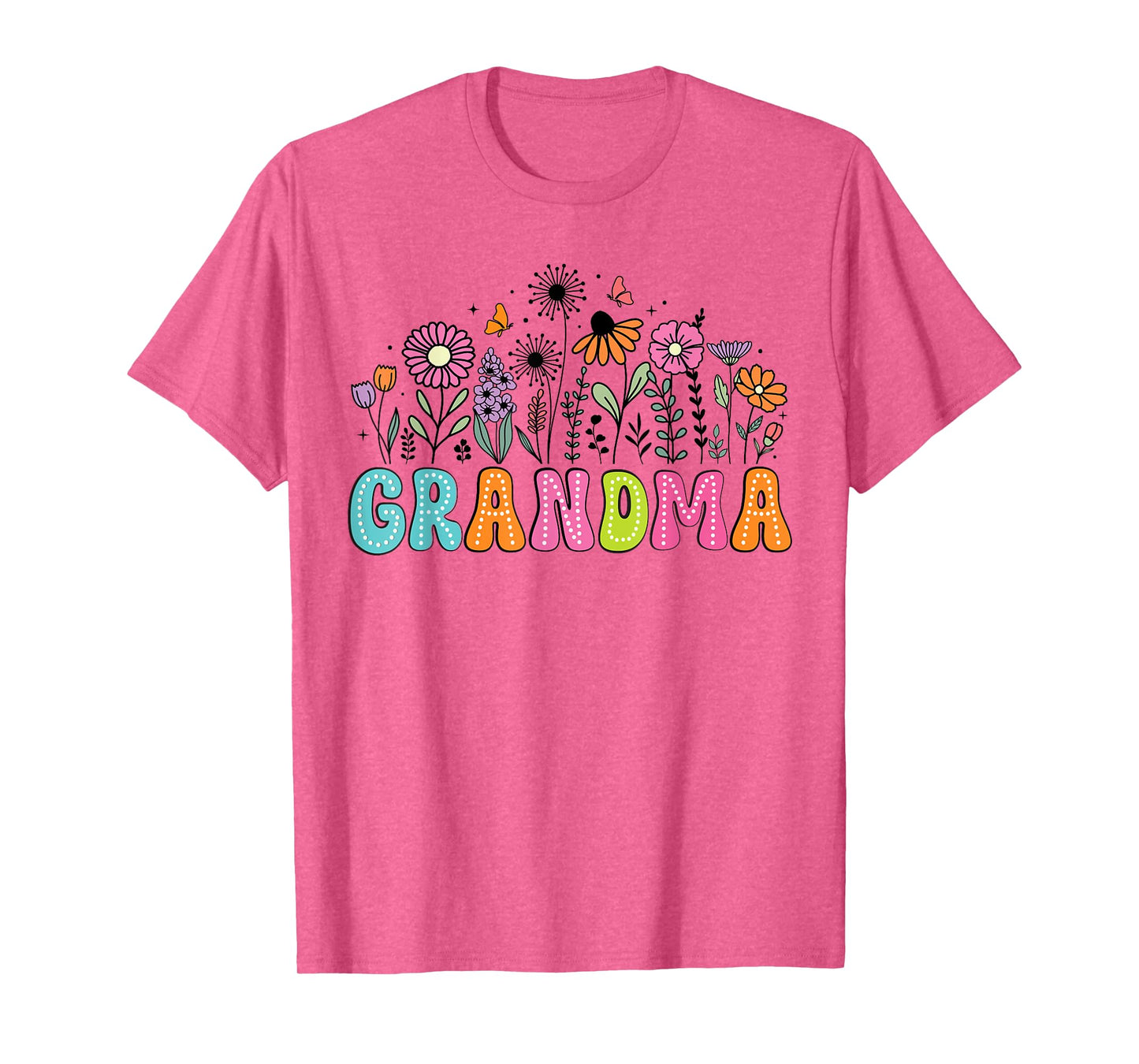 Groovy Wildflower Grandma Floral Grandma Mother's Day T-Shirt