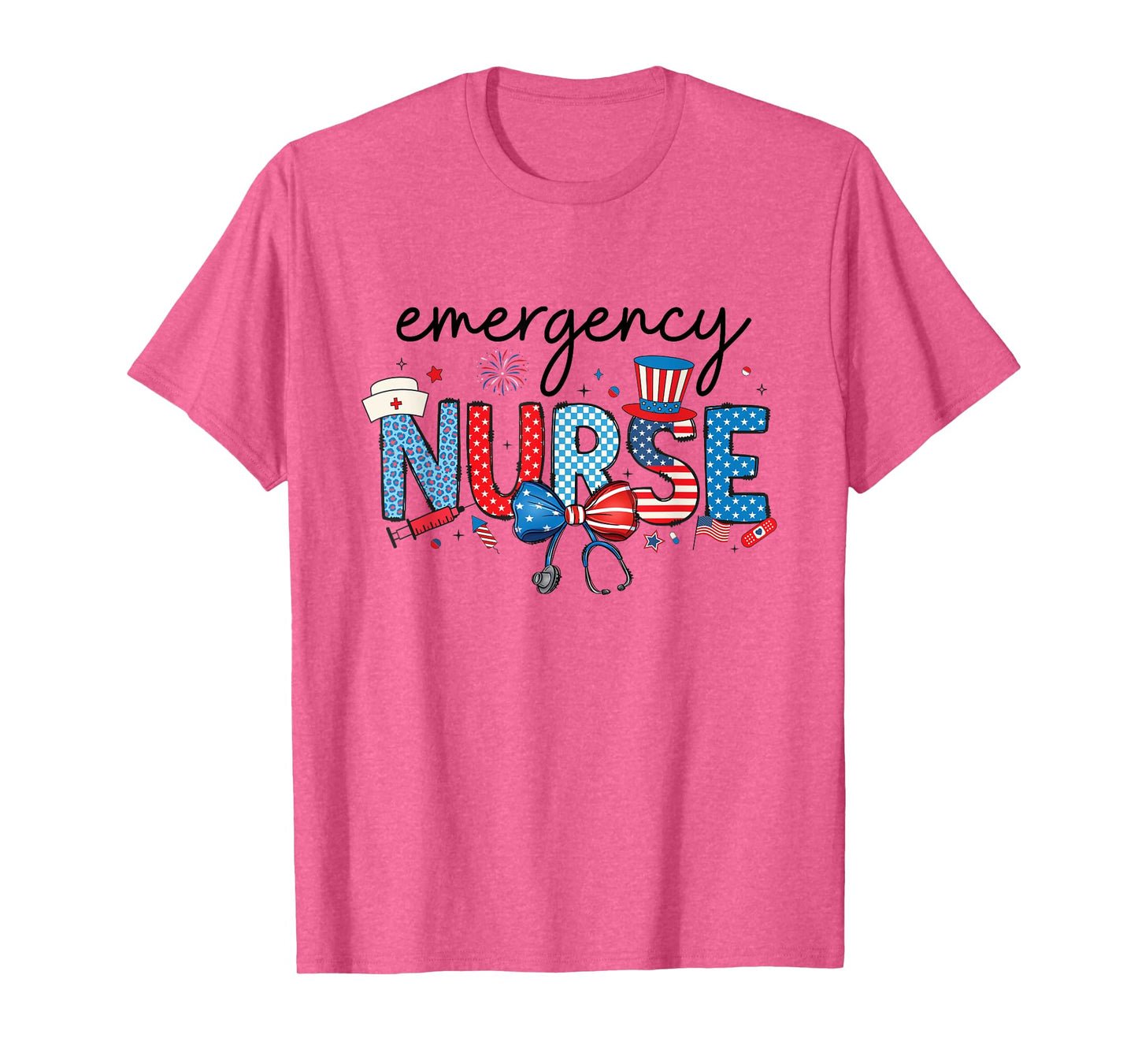 Emergency Department 4th of July USA Emergency Room Nurse T-Shirt