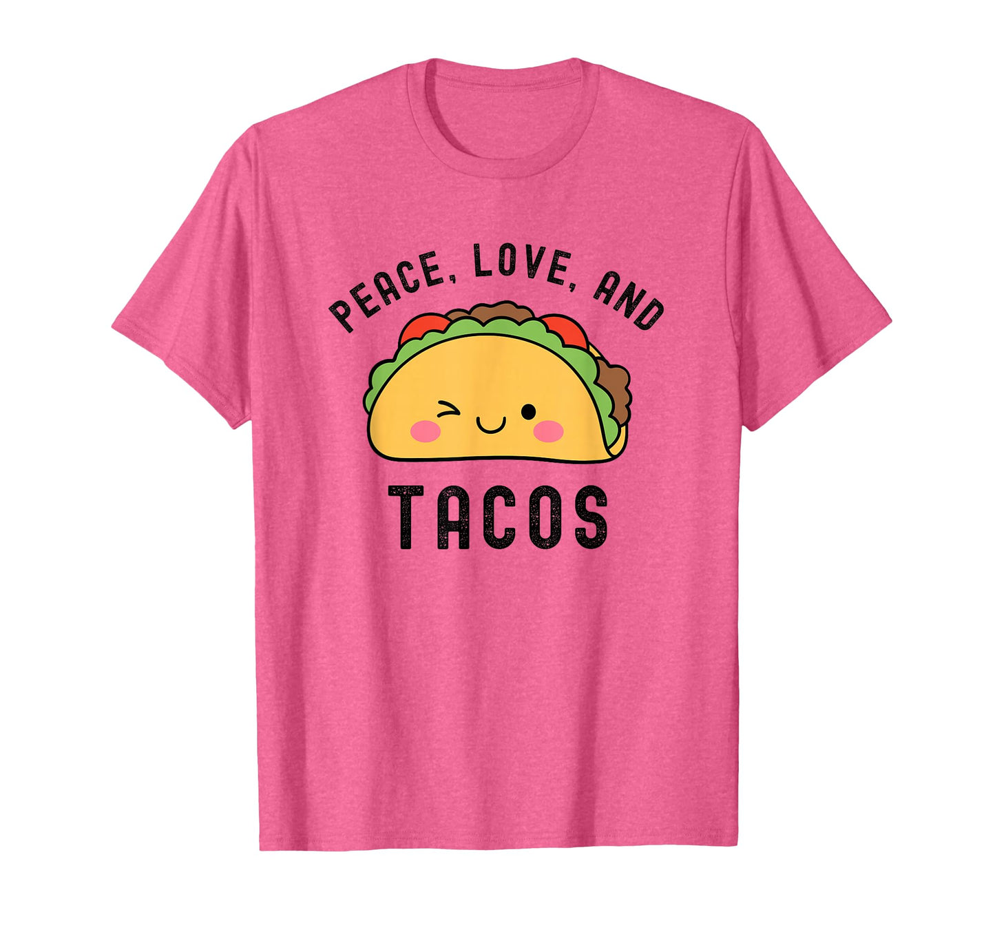 Peace Love and Tacos Cute Trendy Mexican Food Retro Groovy T-Shirt