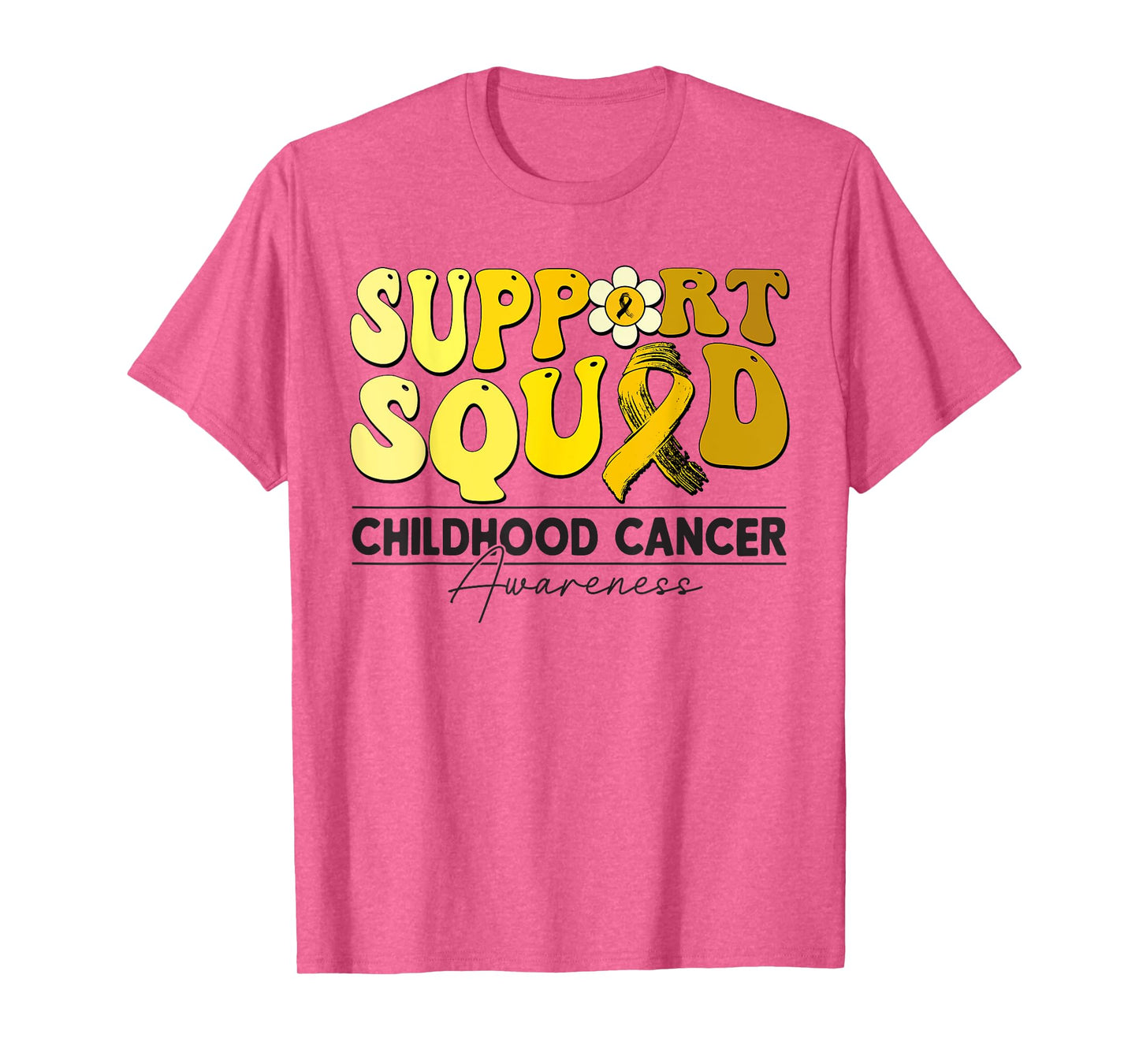 Childhood Cancer Awareness Support Squad Gold Ribbon Kids T-Shirt