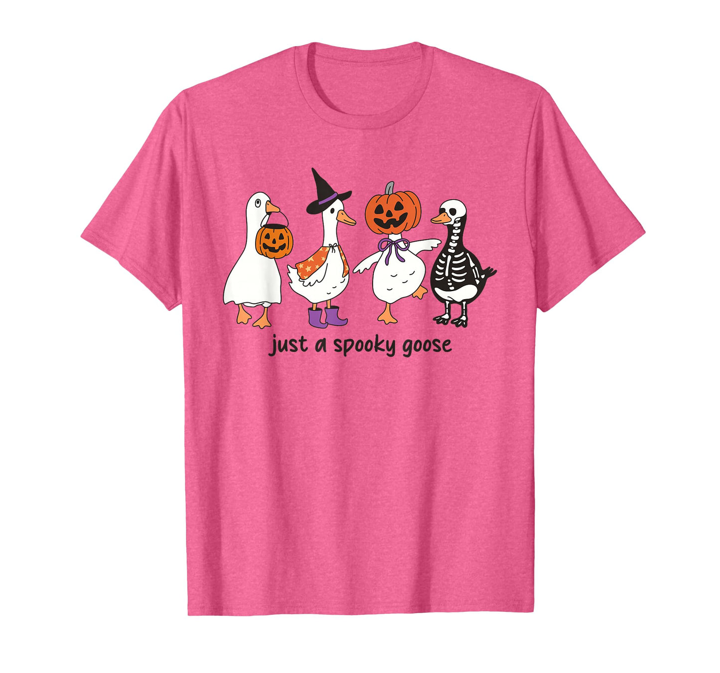 Just a Spooky Goose Funny Halloween Costume Men Women Kids T-Shirt