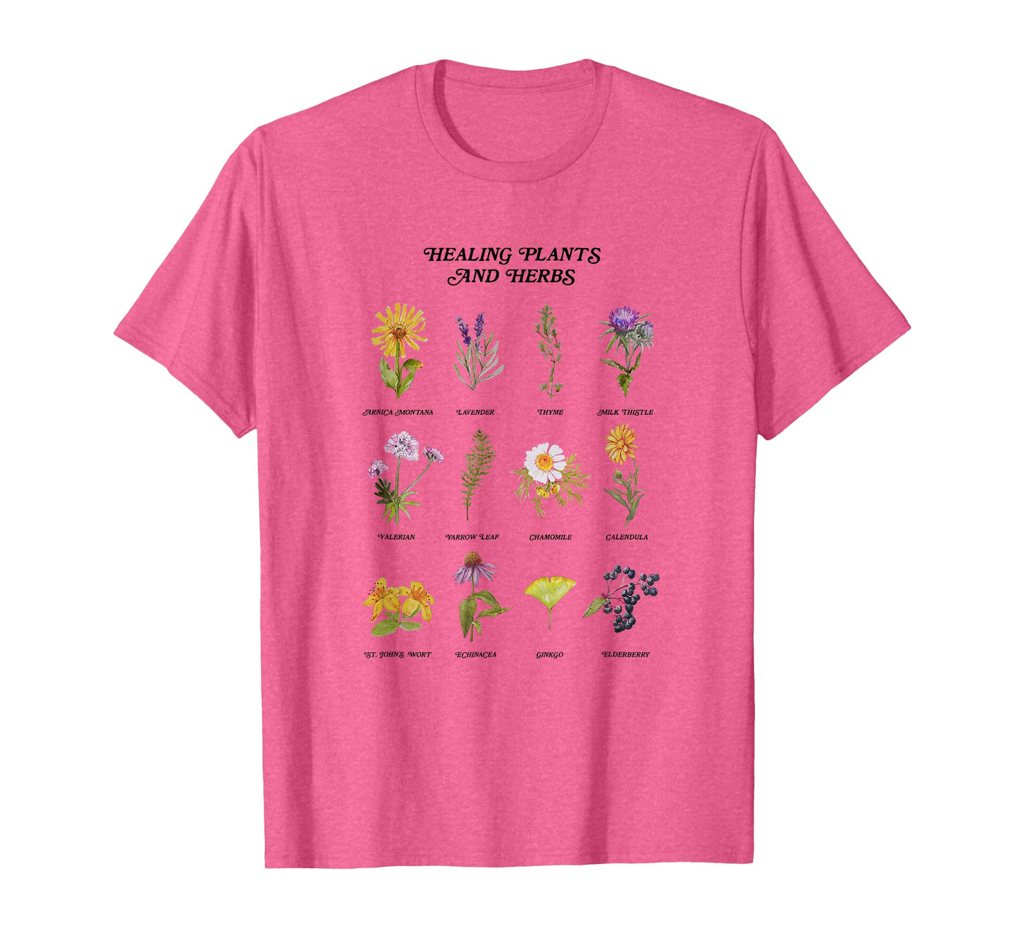 Healing Plants and Herbs Wild Flower Bohemian Garden T-Shirt