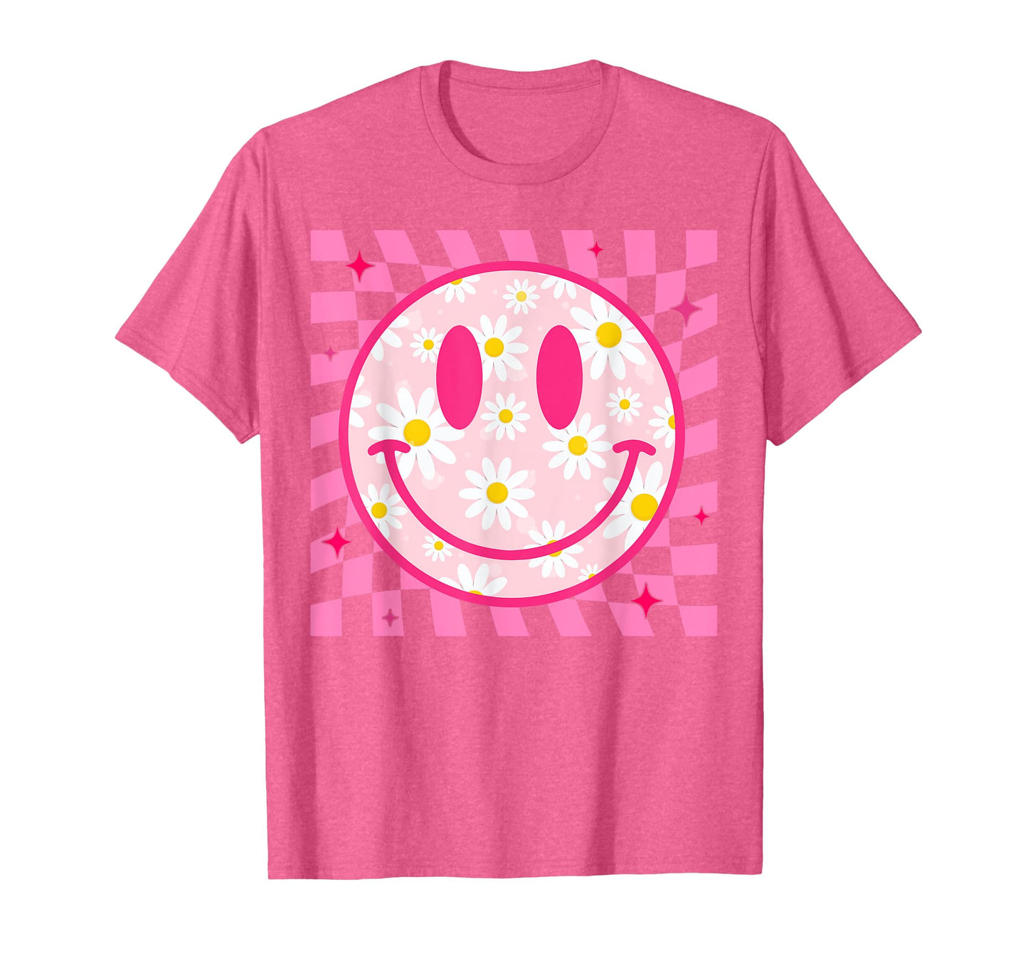 Happy Face Daisy Flower Shirt Preppy Aesthetic Smile Face T-Shirt