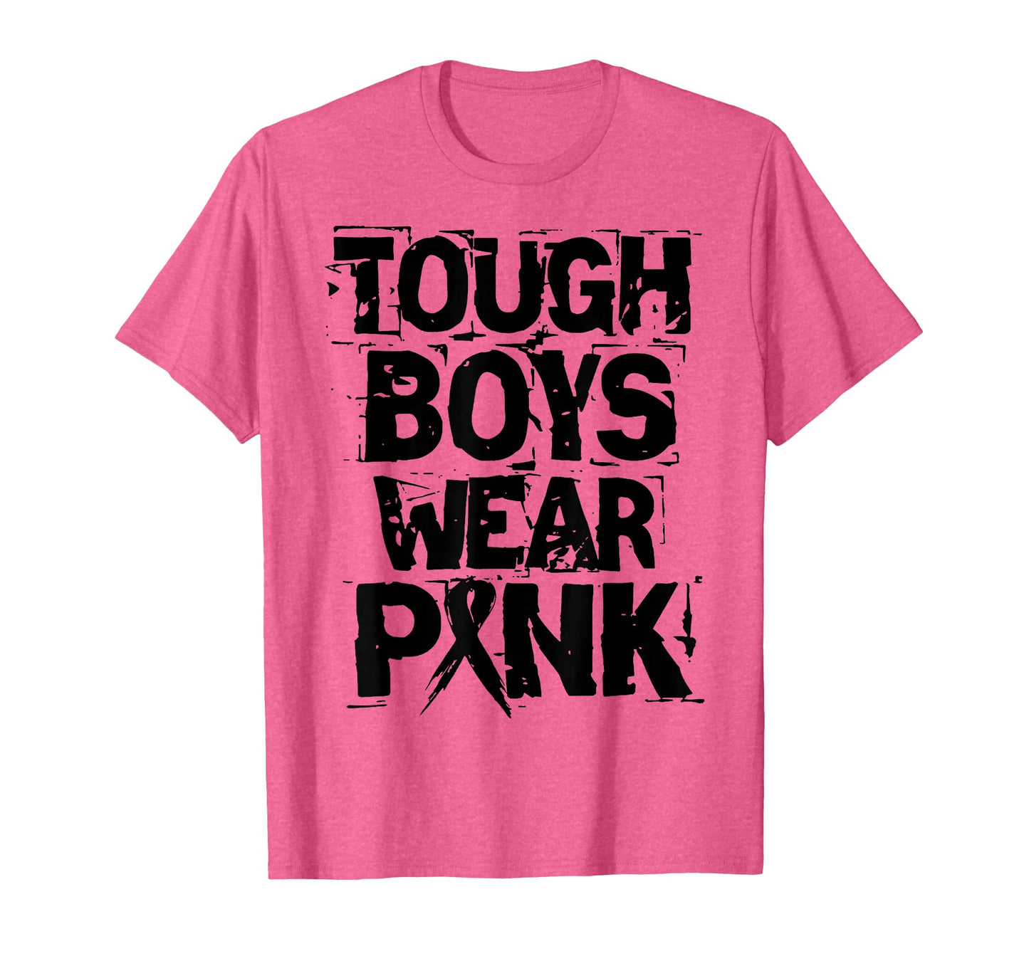 Tough Boys Wear Pink Funny Breast Cancer Awareness Men Kids T-Shirt