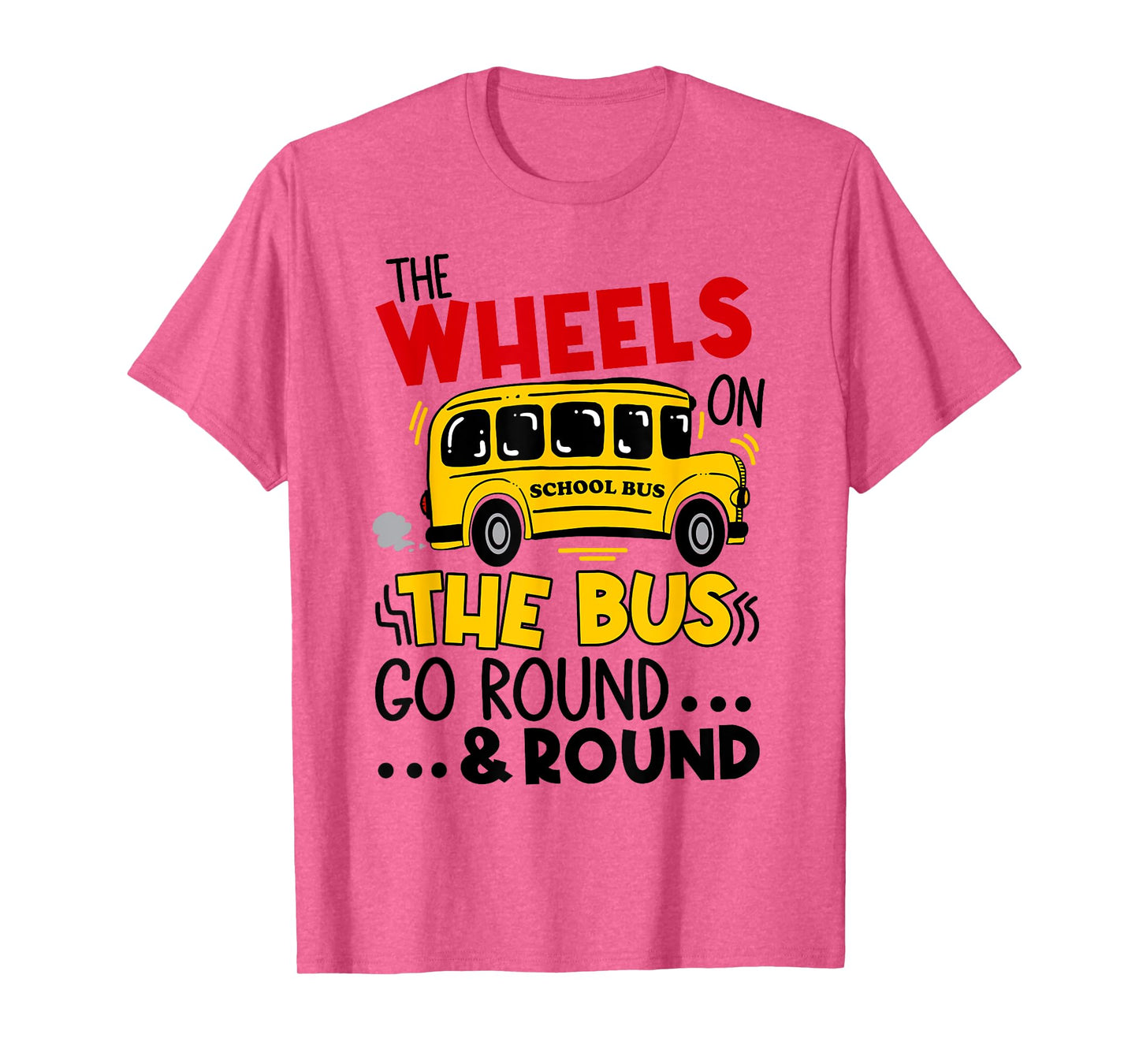 Back To School Funny The WHEELS On The BUS Toddler Kids Boys T-Shirt