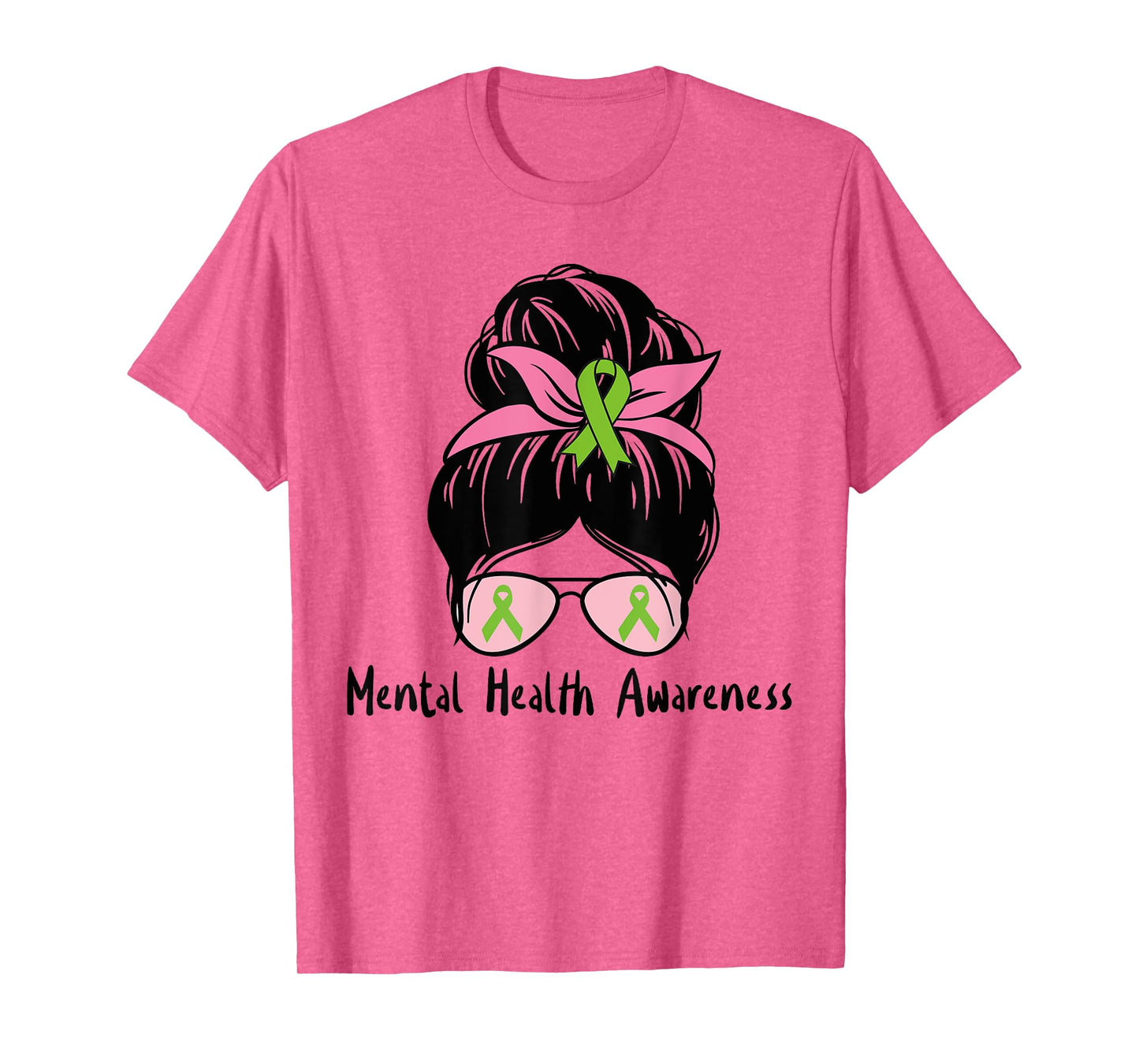 Messy Bun Mental Health tee Mental Health Awareness Shirt T-Shirt