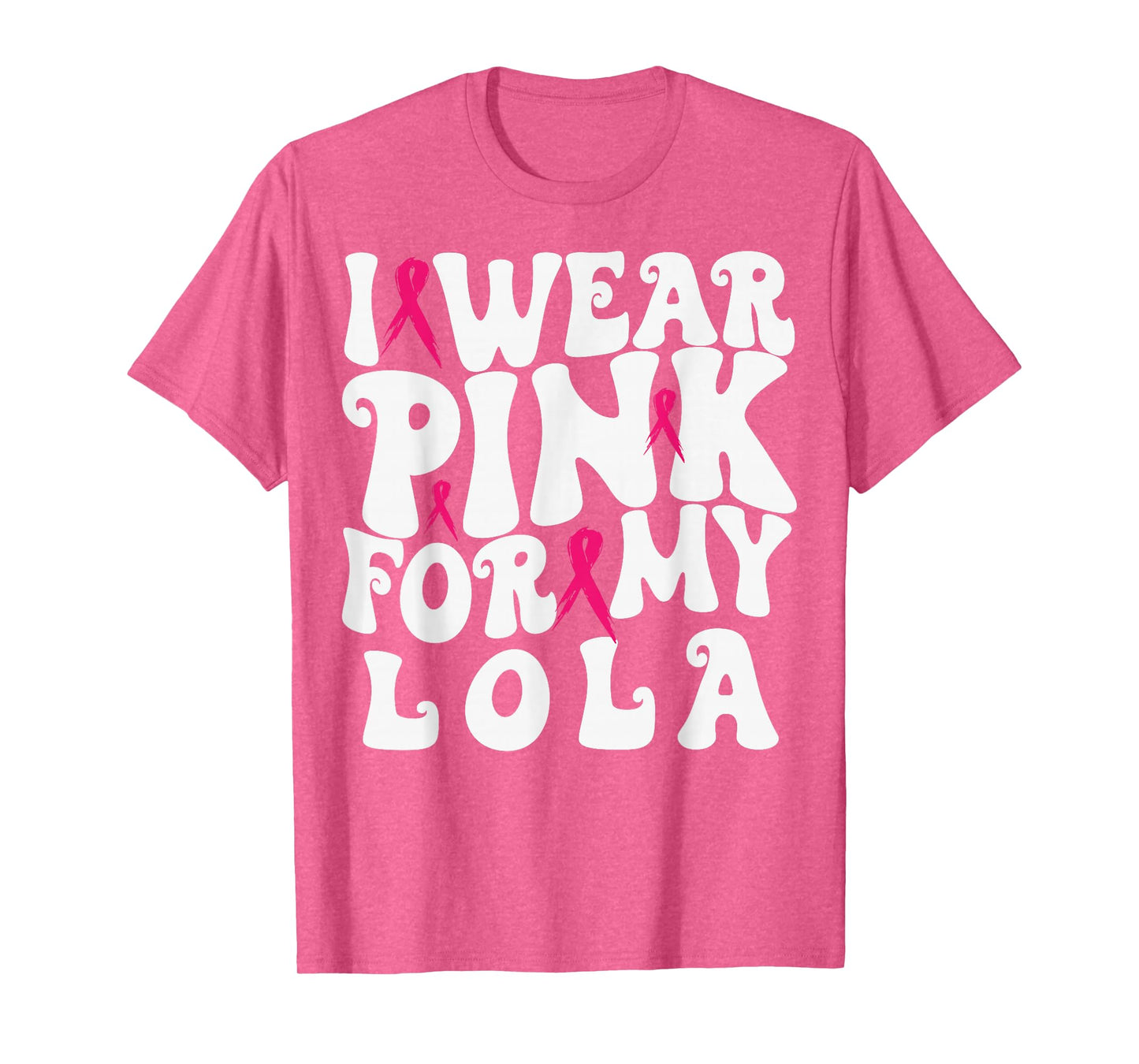 I Wear Pink for My Lola Breast Cancer Awareness Kids T-Shirt