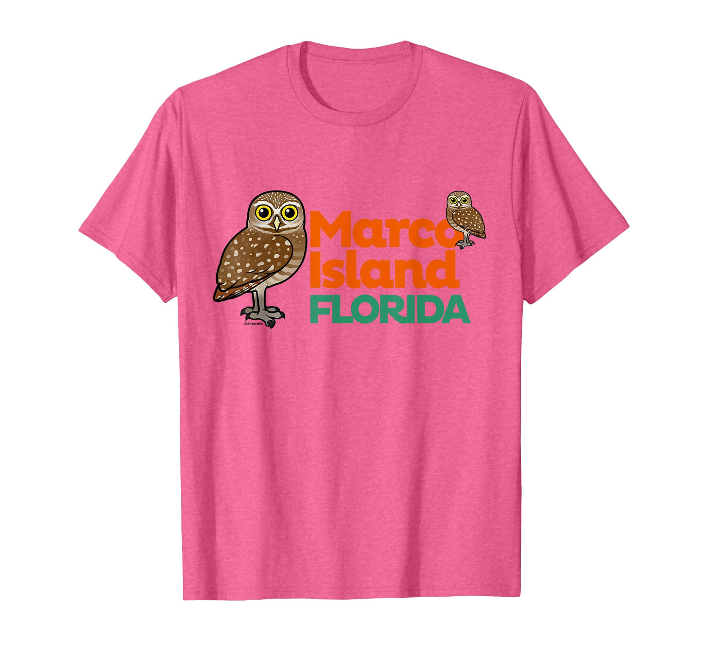 Marco Island Burrowing Owls Birdorable Cute Cartoon Birds T-Shirt