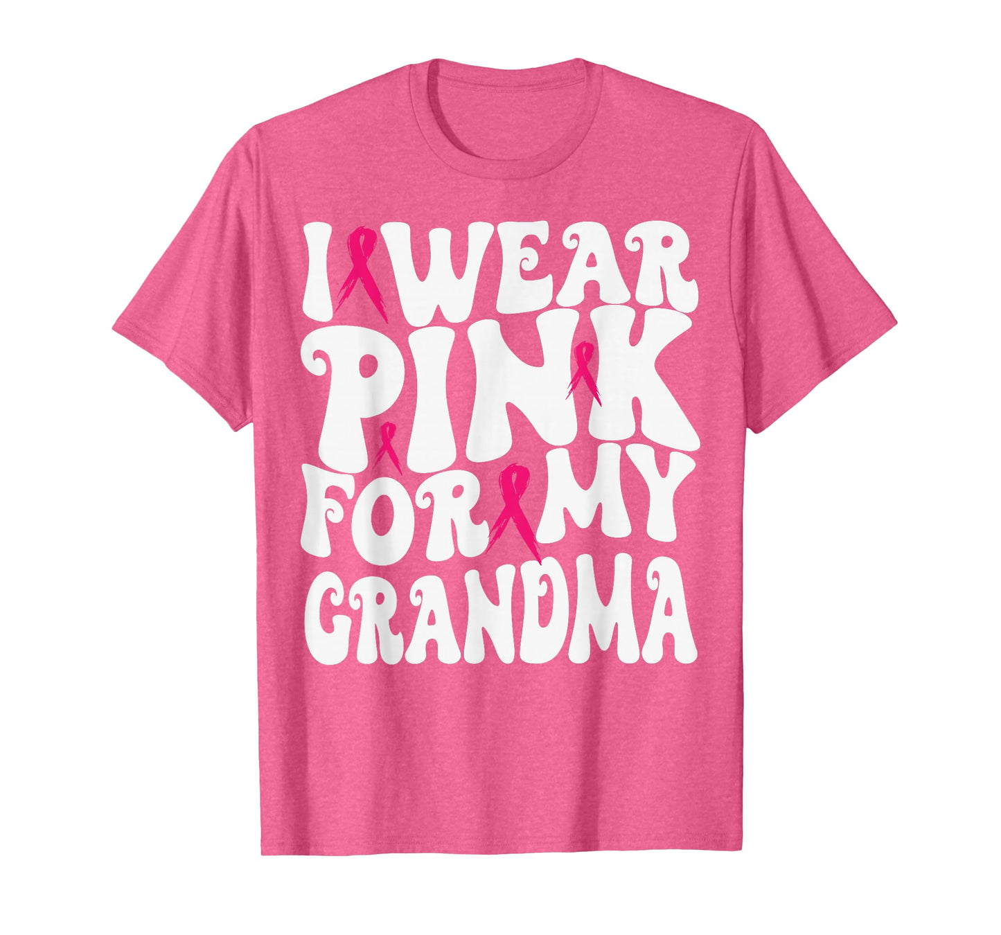 I Wear Pink for My Grandma Breast Cancer Awareness Kids T-Shirt