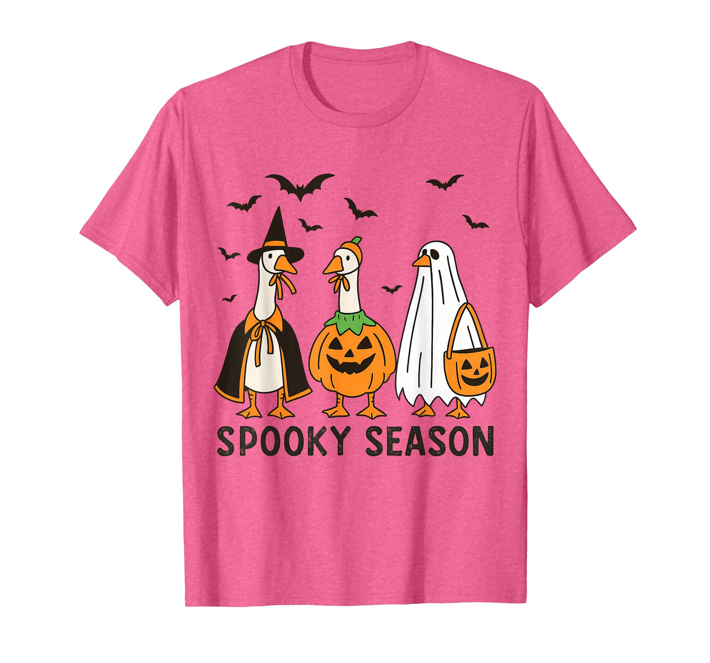 Funny Halloween Goose Outfit Lawn Porch Spooky Ghost Geese T-Shirt
