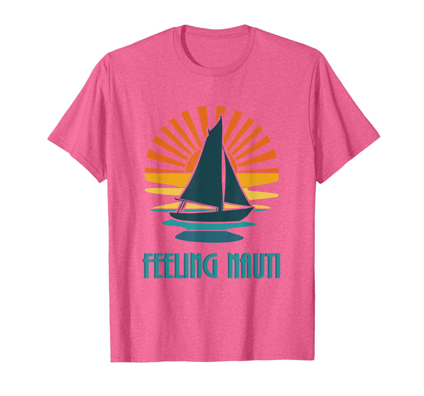 Feeling Nauti - nautical boating sailboat summertime Men Women T-Shirt