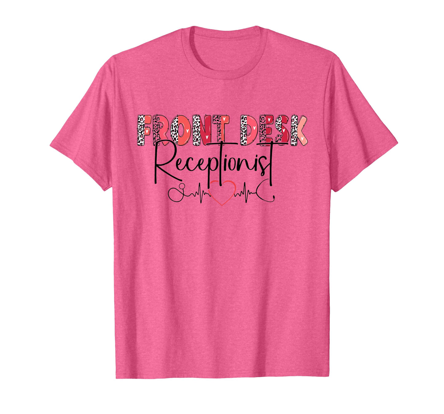 Front Receptionist Desk Valentines Day Hospital Nurse Office T-Shirt
