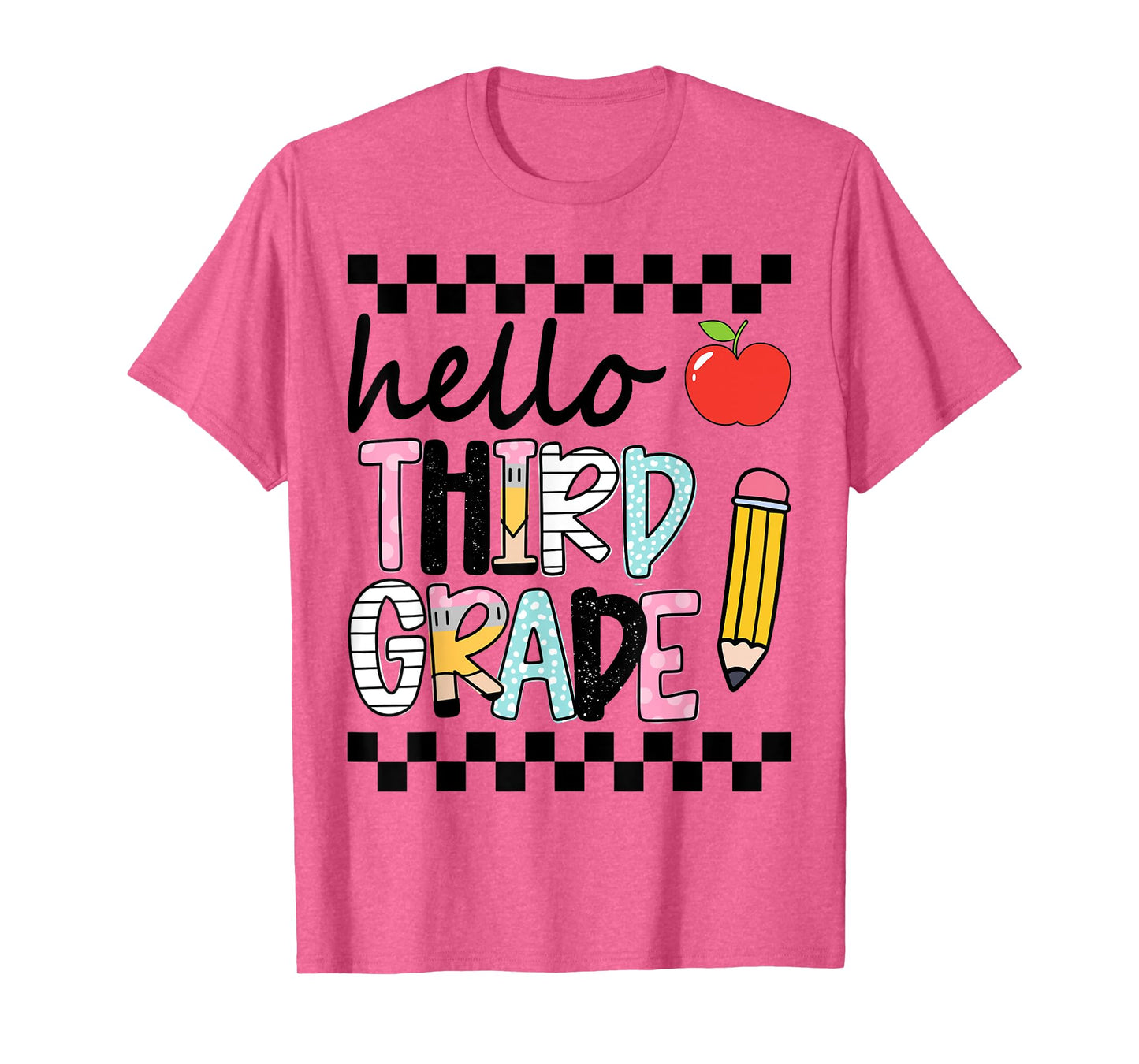 Hello Third Grade Team 3rd Grade Back to School Teacher Kids T-Shirt