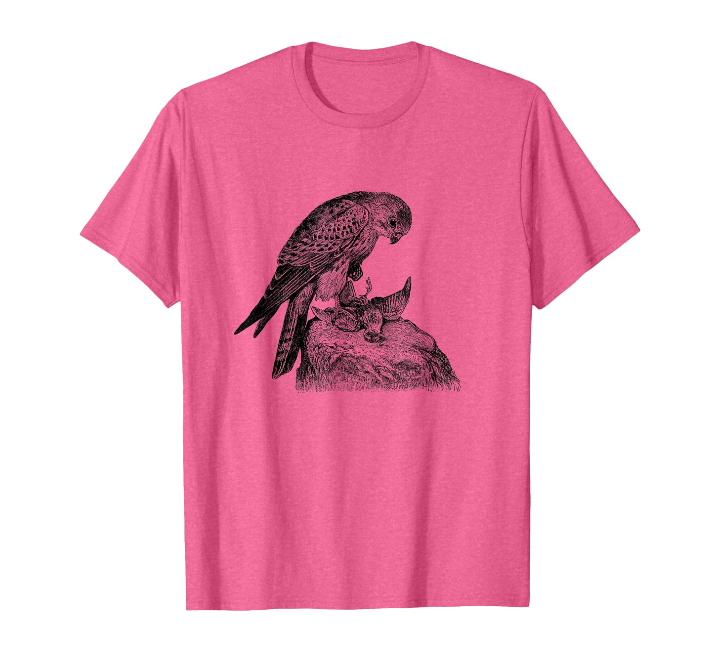 Old World Kestrel Bird with Prey Print T-Shirt