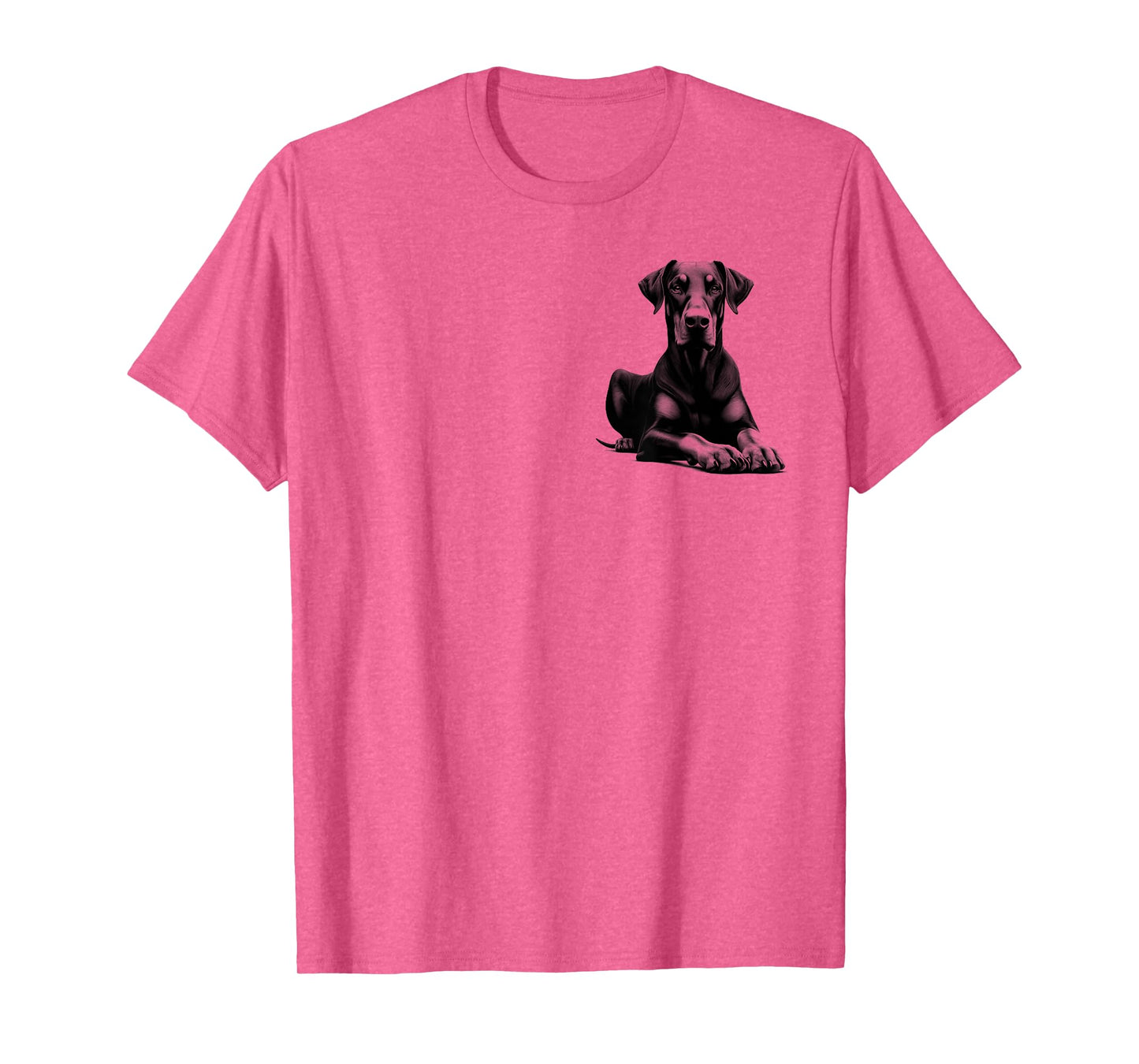 Cool Doberman with Floppy Ears - Lying Pose on Chest T-Shirt