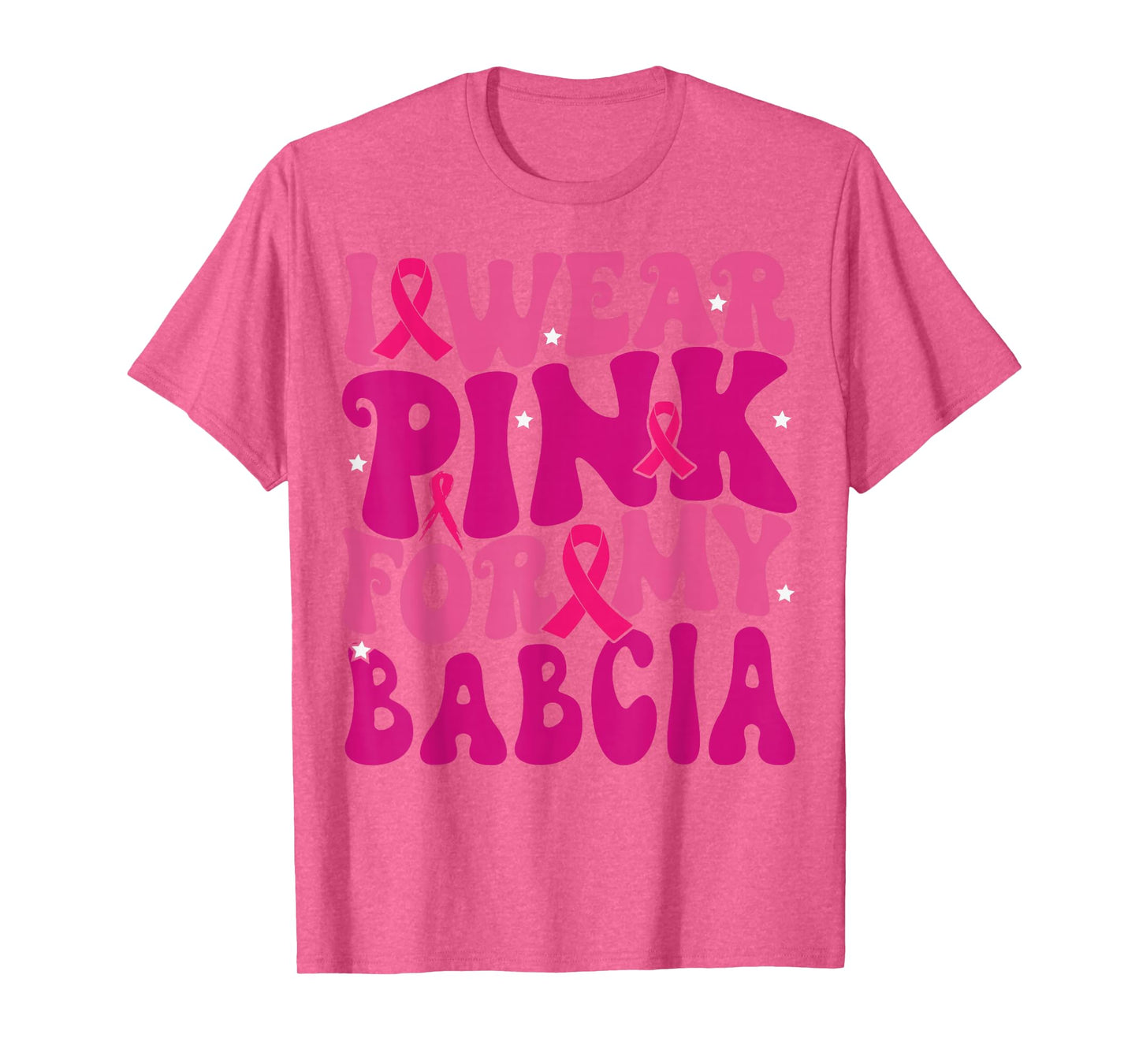 I Wear Pink for My Babcia Breast Cancer Awareness Kids T-Shirt