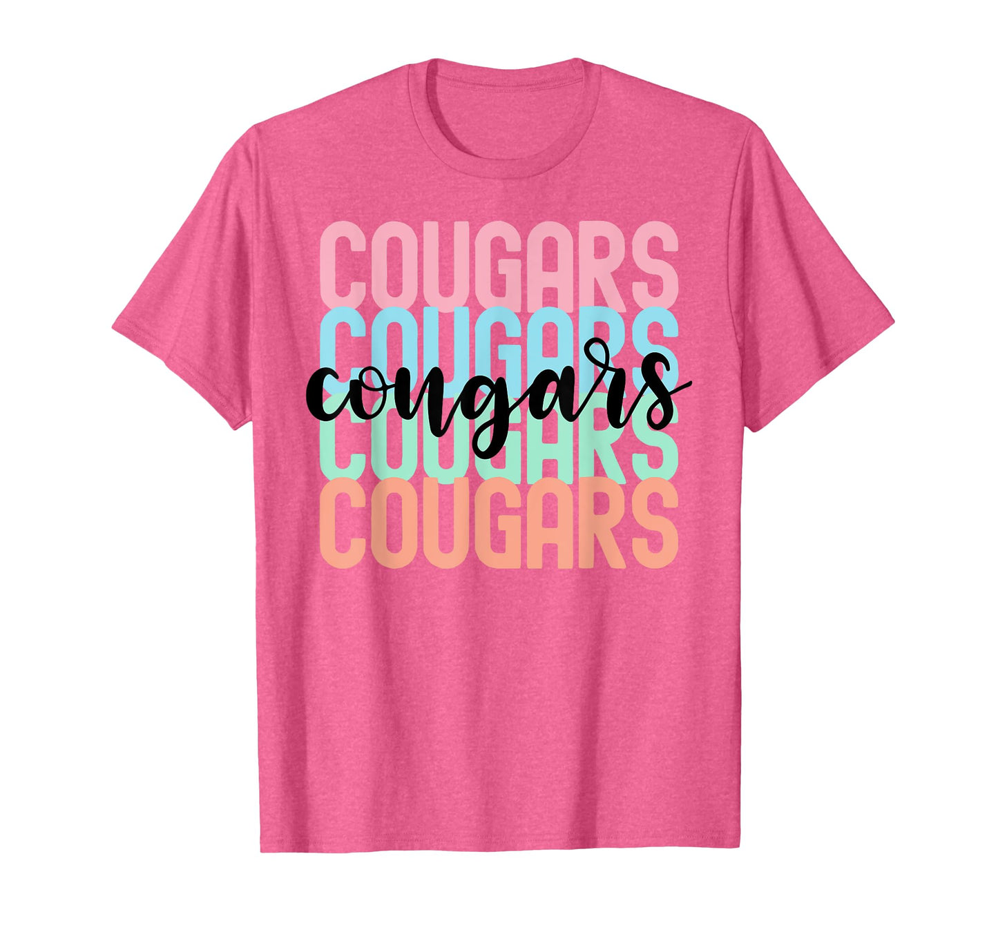 Cougars Team Mascot School Spirit Game Night T-Shirt