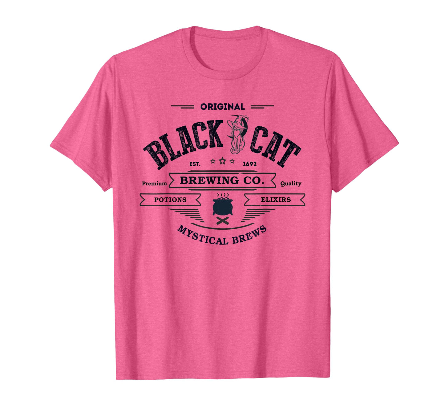 Cute Black CAT Witch Mom Brewing CO Magical Potions Brew Gag T-Shirt