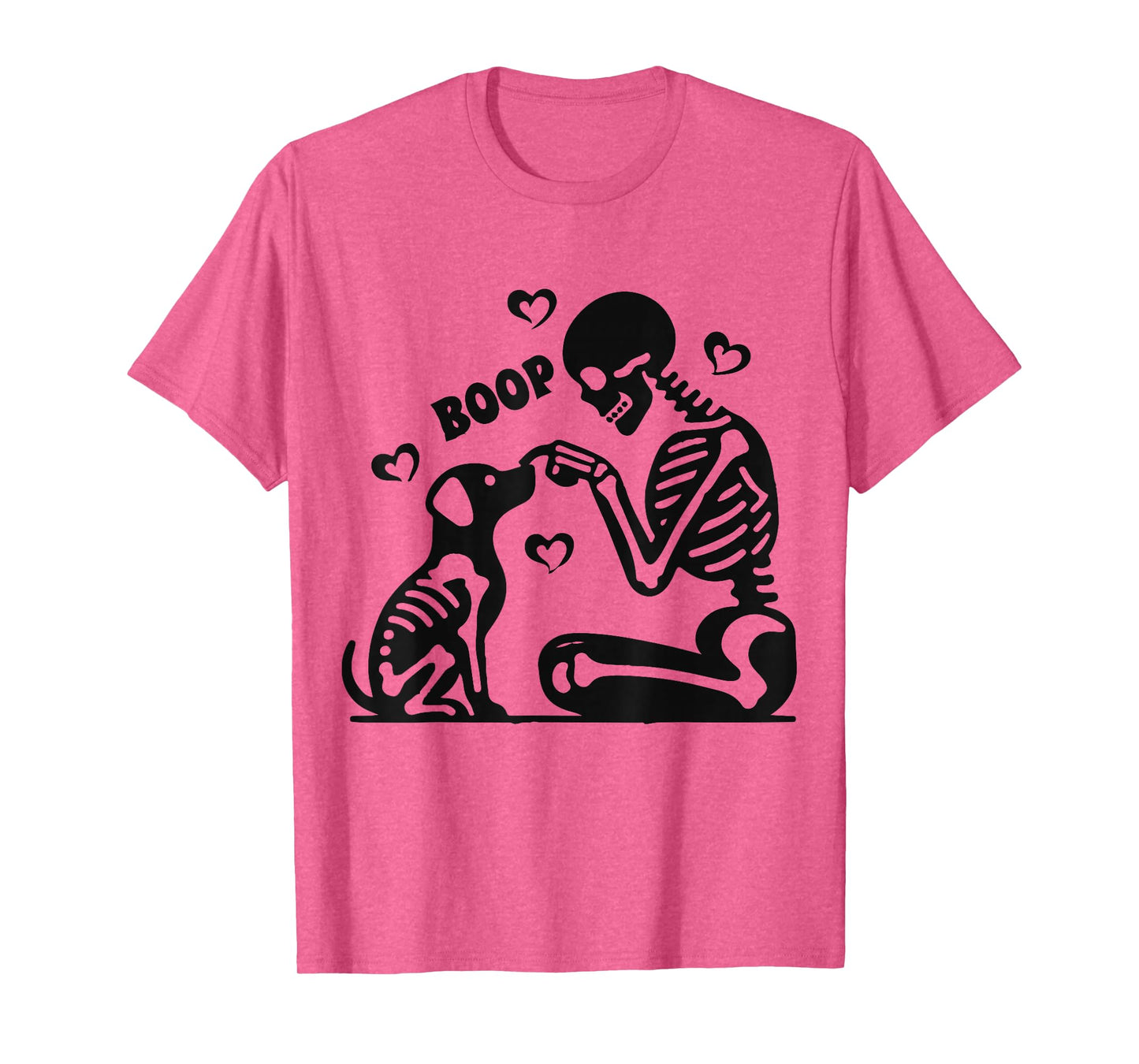 Skeleton Dog Boop Funny Halloween Girl Men Women T-Shirt