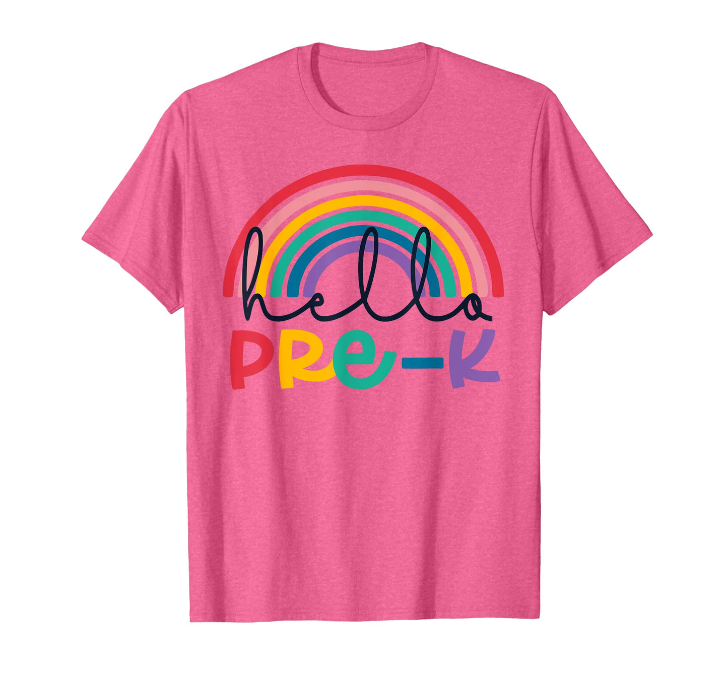 Hello Pre-K Rainbow Back To School Teacher Student Kid T-Shirt