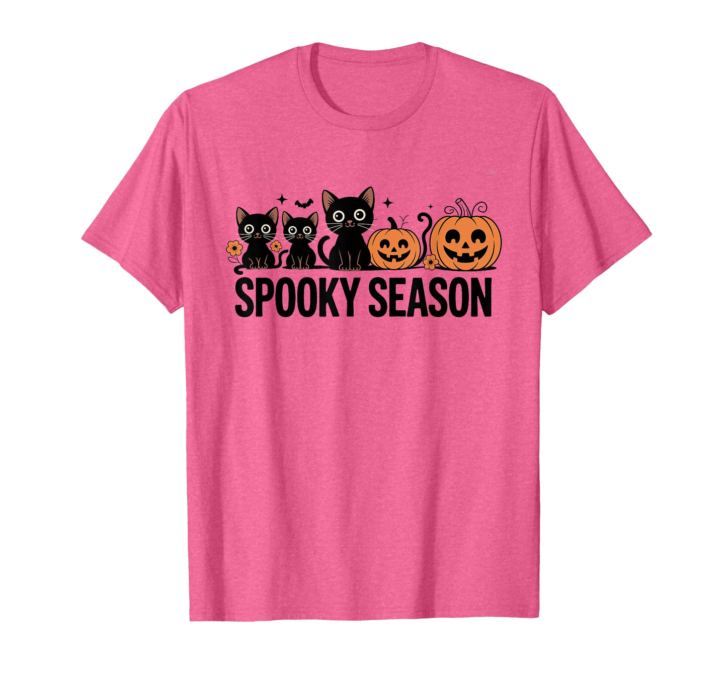 Black Cats and Pumpkins Halloween - Cute Spooky Cat Lover T-Shirt