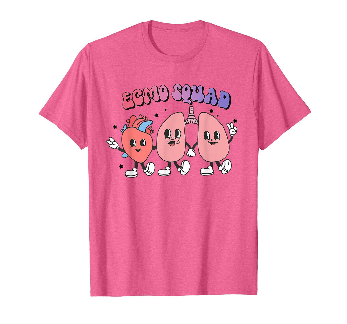 Groovy Retro ECMO Squad Nurse Ecmo Specialist Crew Cvicu T-Shirt