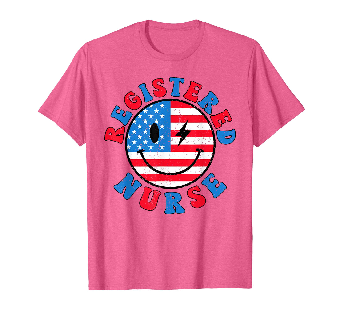 Registered Nurse 4th of July 2024 American Flag RN Nurse T-Shirt