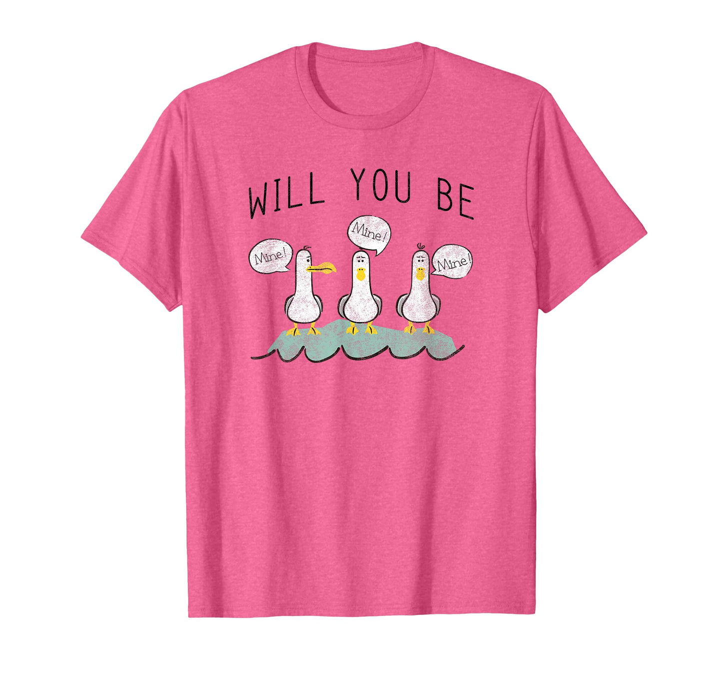 Disney Pixar Finding Nemo Valentine Will You Be Mine V2 T-Shirt