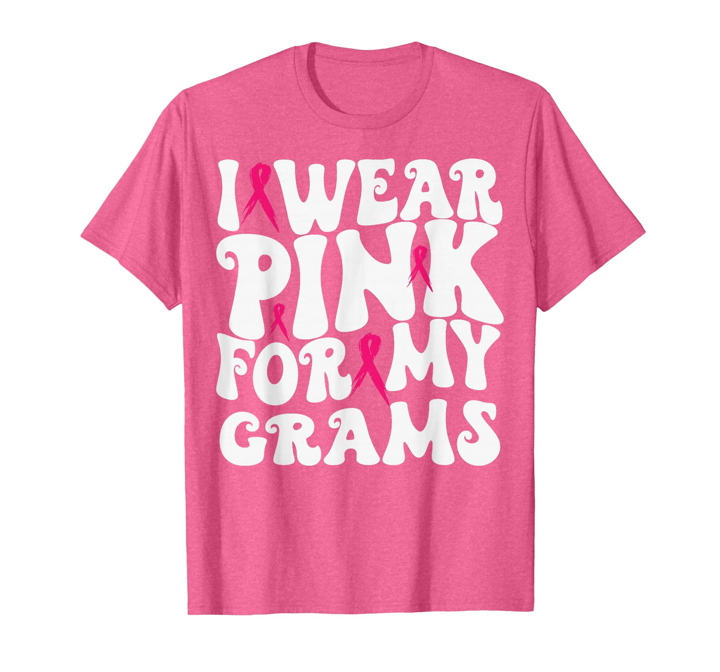I Wear Pink for My Grams Breast Cancer Awareness Kids T-Shirt