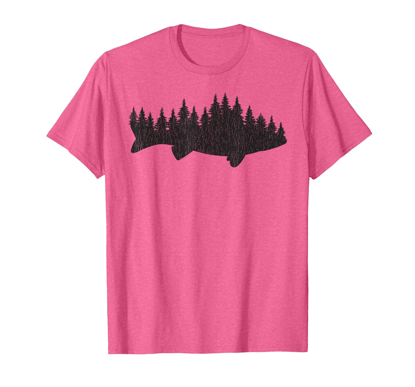 Walleye Fishing Sauger Fisherman Pine Forest T-Shirt