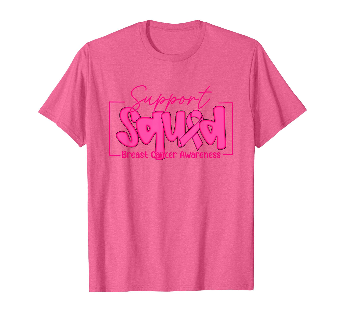 Preppy Support Squad Breast Cancer Awareness Women Girls T-Shirt
