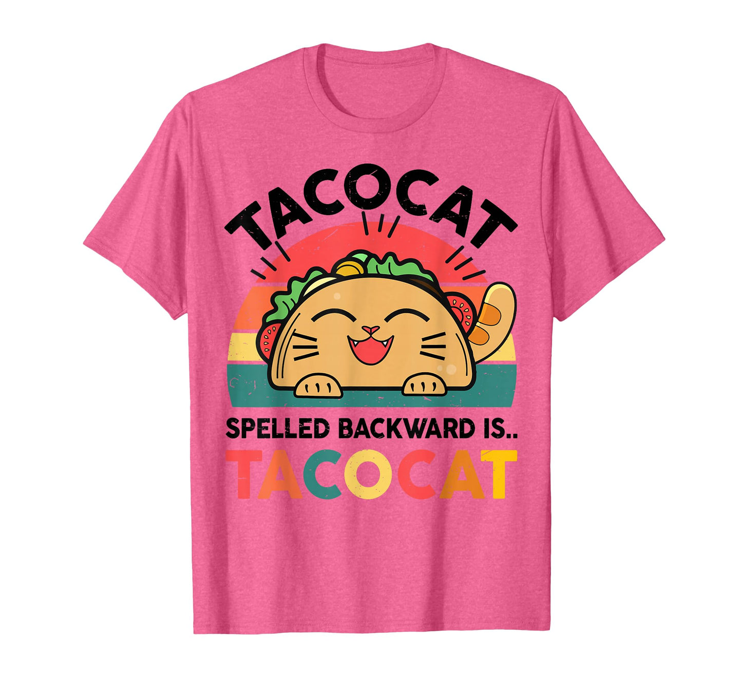 Kids Taco Cat Spelled Backward Funny Cat Lover Gift Boy Men T-Shirt