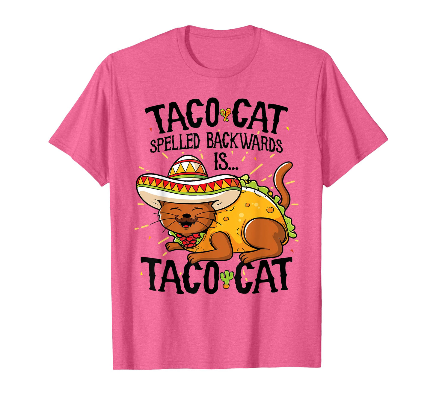 Cute Cat Tshirt, Tacocat Spelled Backwards is Taco Cat Shirt Men Women Kids T-Shirt