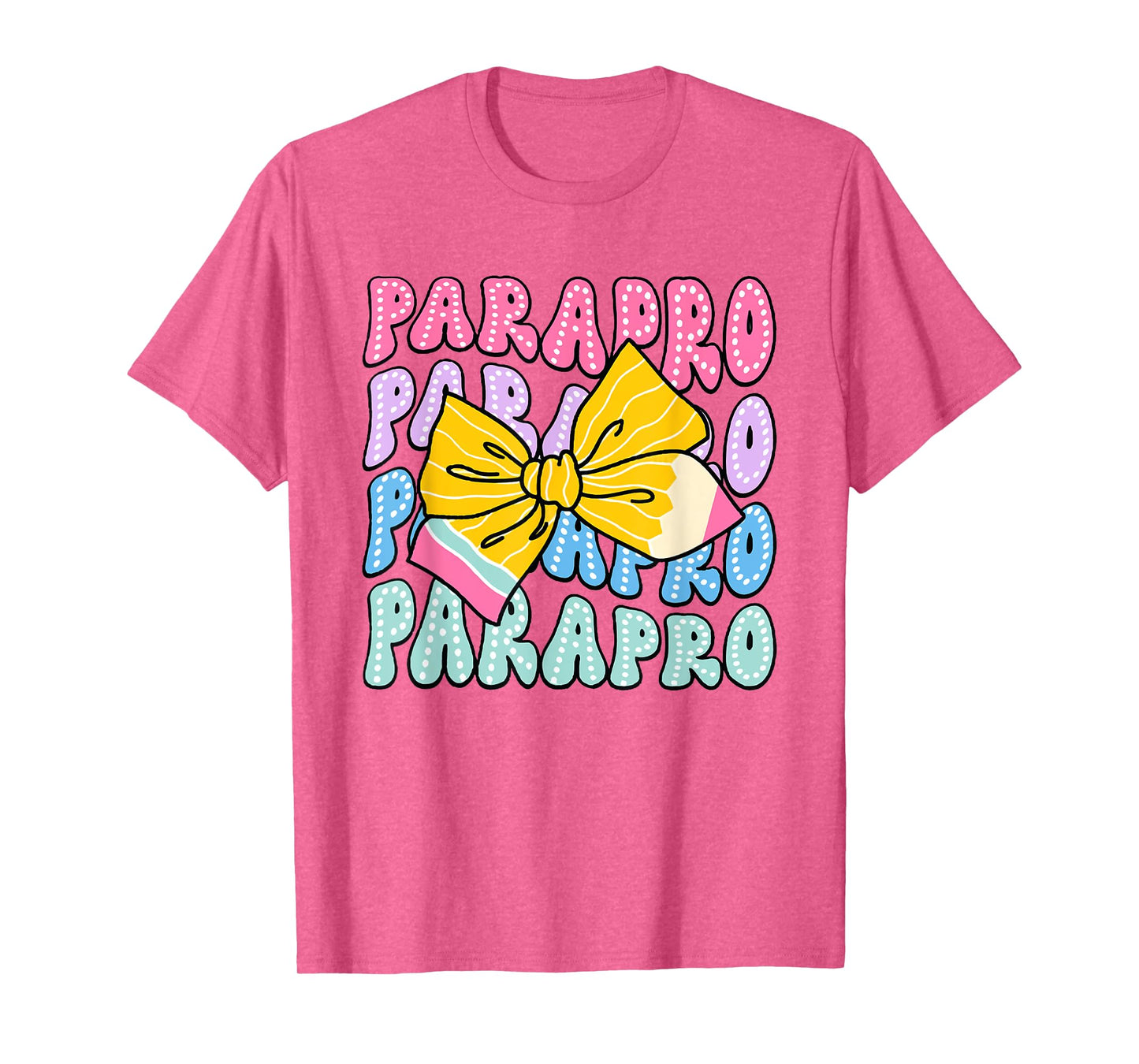 Dalmatian Parapro Pencil Coquette Bow Paraprofessional Squad T-Shirt