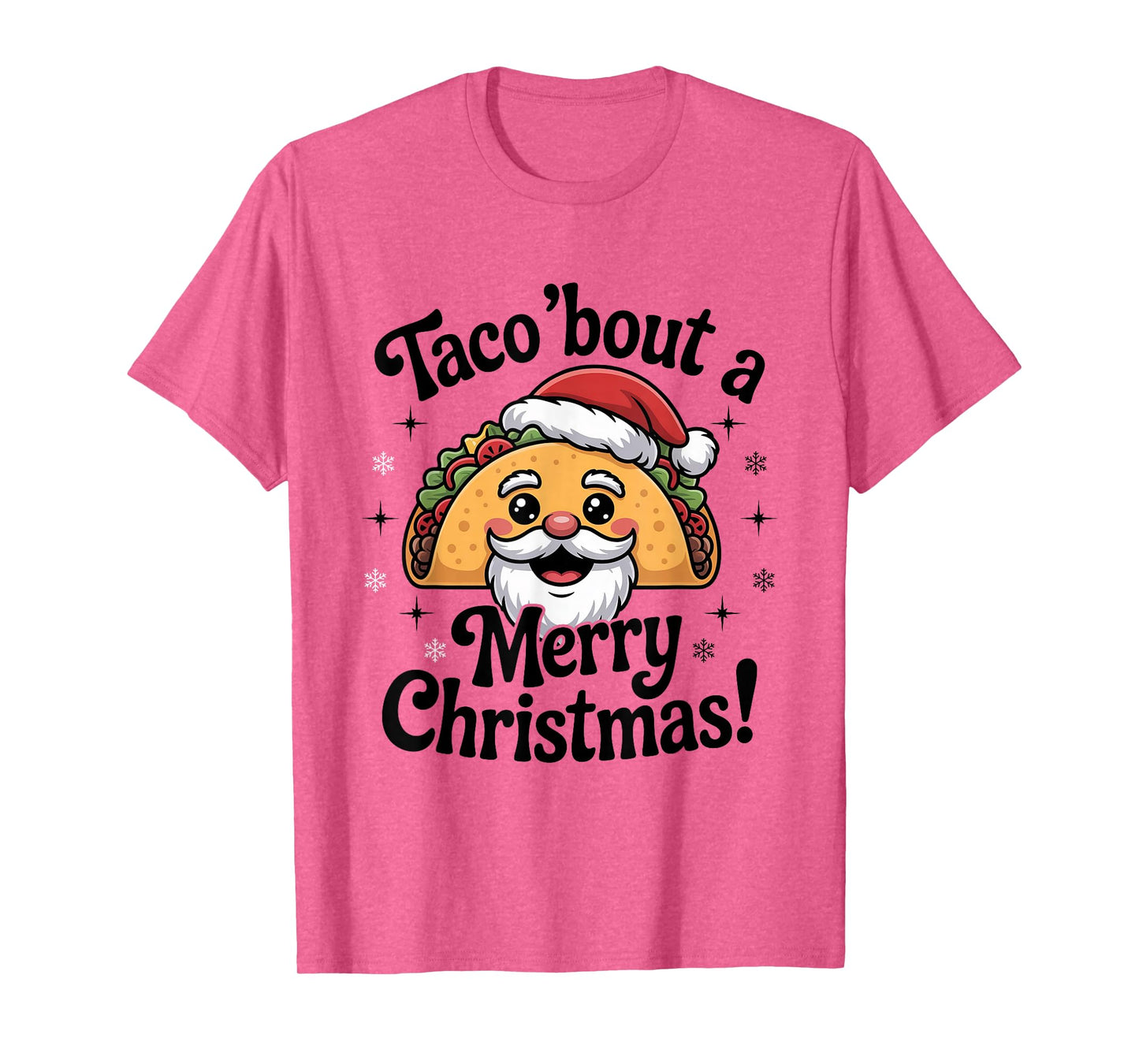 Taco ‘Bout a Merry Christmas Food Puns Mexican Santa Claus T-Shirt