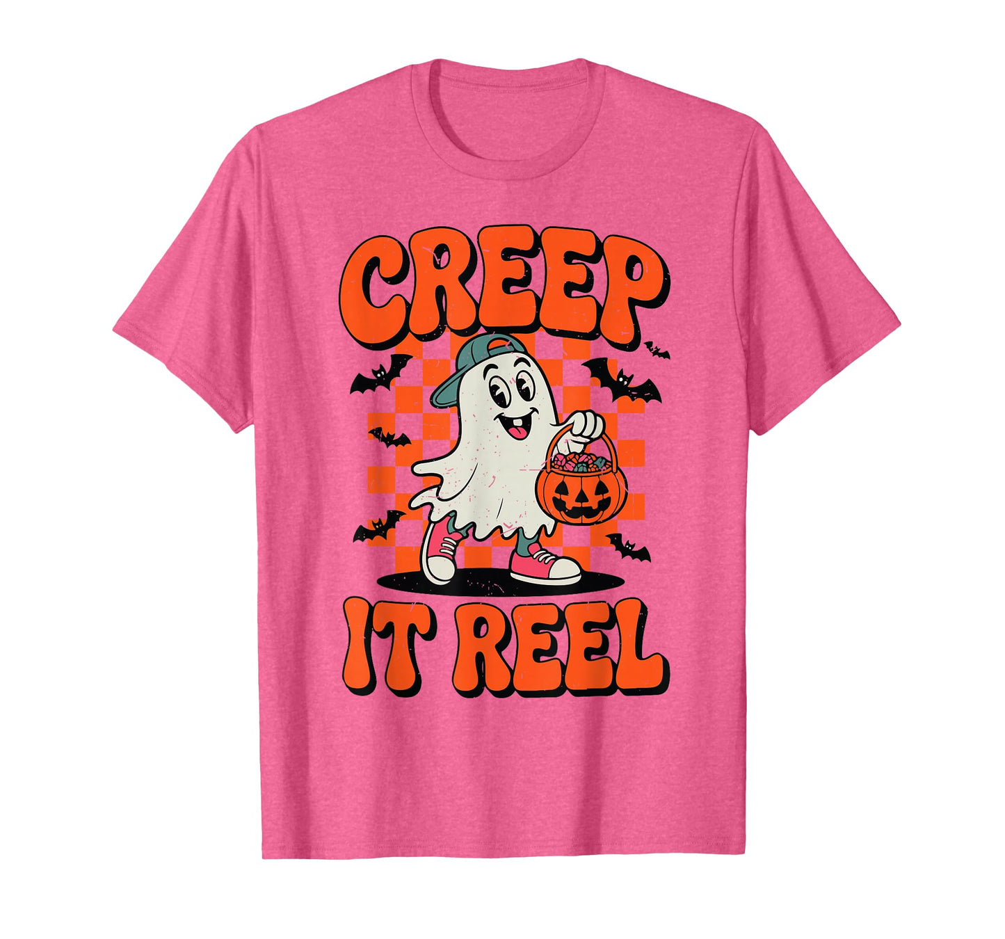 Boy Toddler Creep It Real Funny Halloween Ghost Baseball Cap T-Shirt