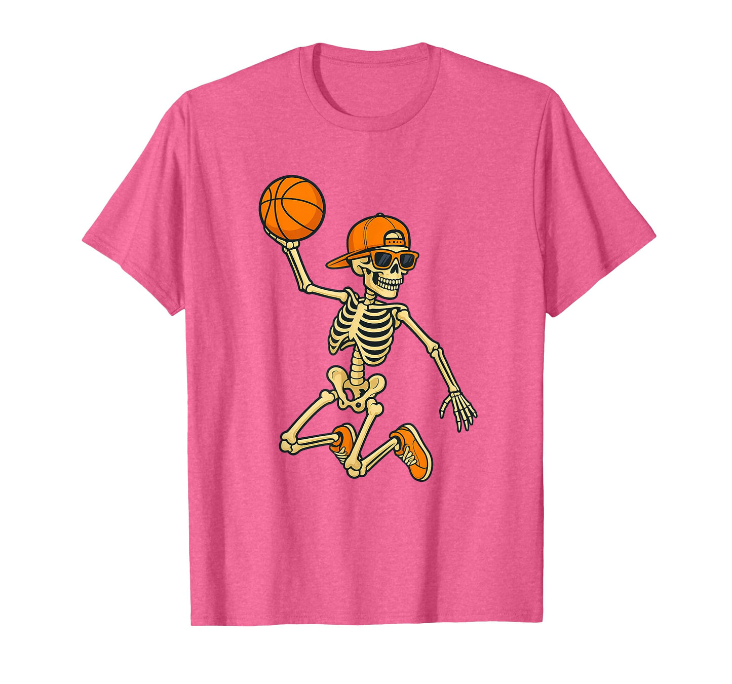 Basketball Skeleton Halloween Shirt Spooky Sports Tee T-Shirt