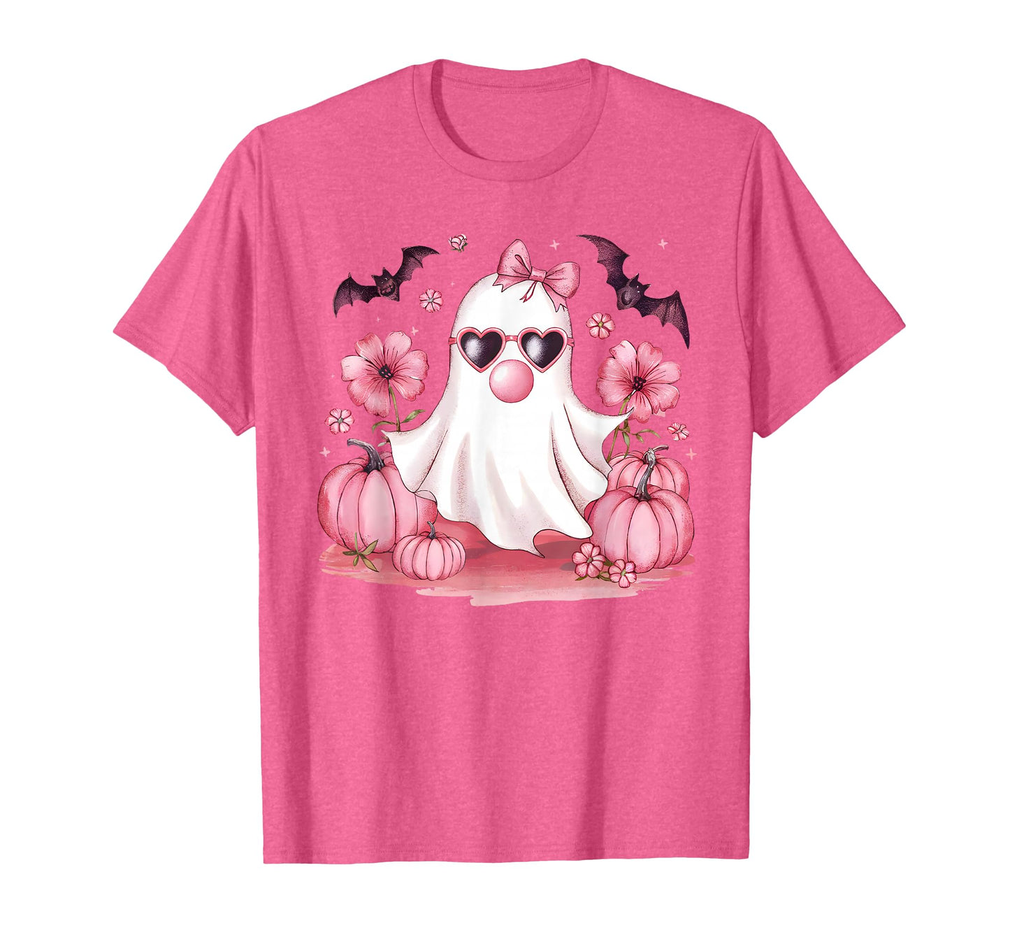 Cute Girly Ghost Blowing Bubble Gum Halloween Costume Kids T-Shirt