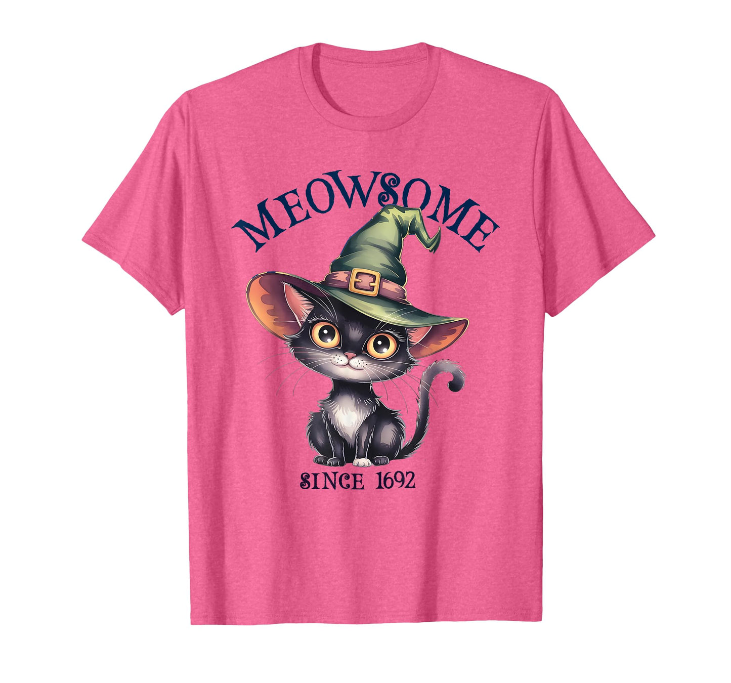 Cute MEOWSOME Cat Witch Awesome Since 1692 Magical Wizard T-Shirt