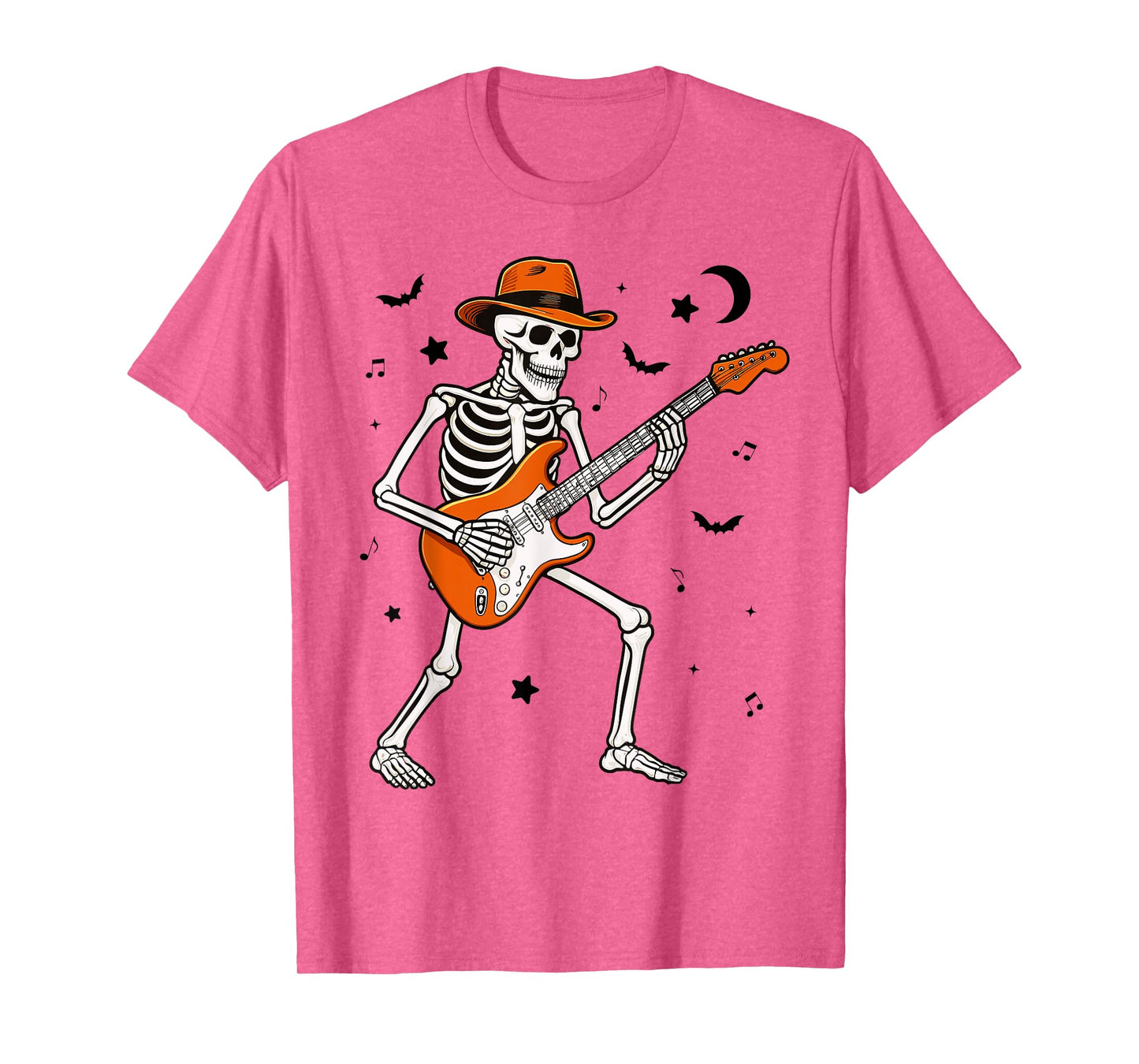 Skeleton Playing Guitar Guitarist Rock Halloween Skeleton T-Shirt