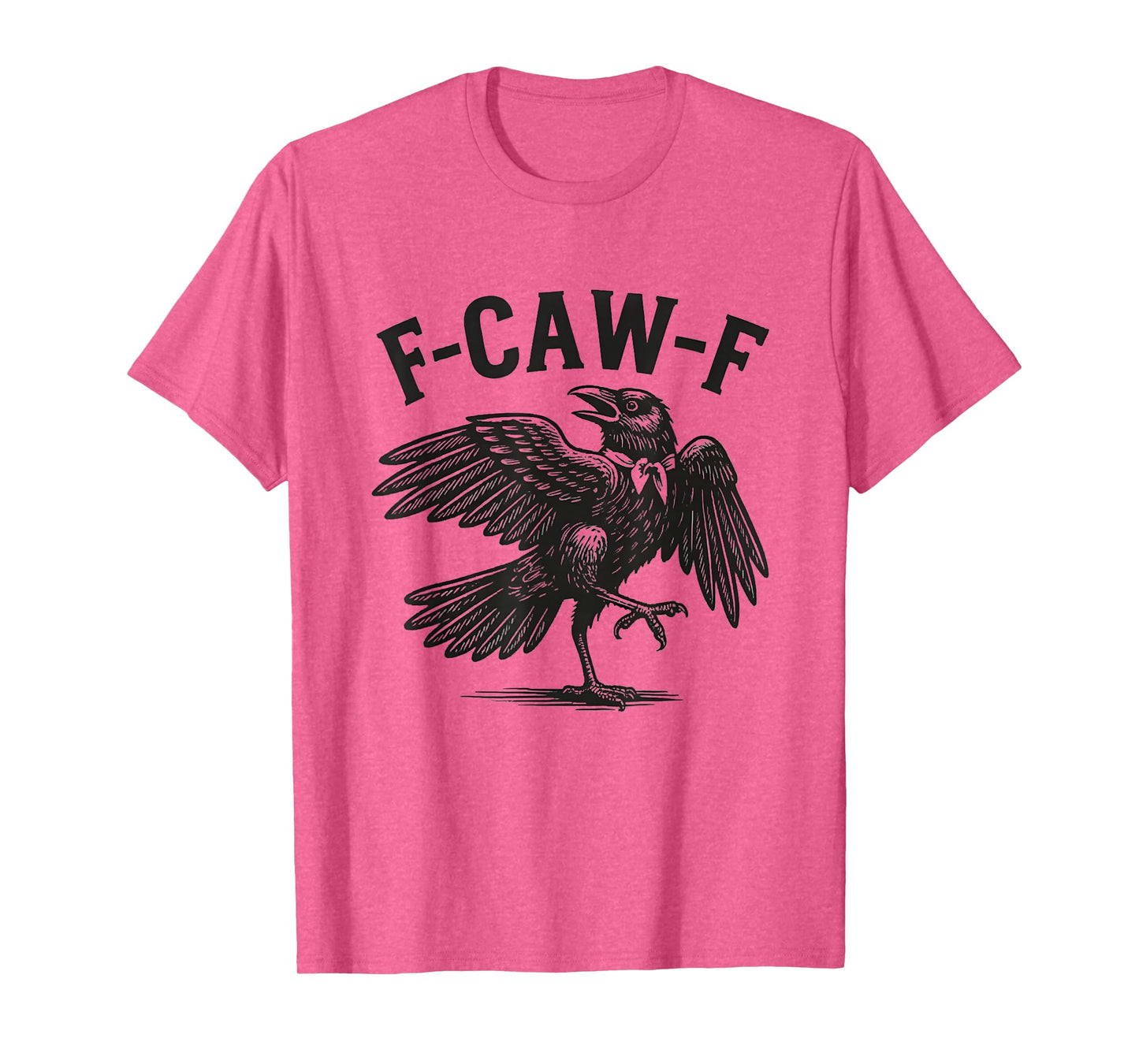 Retro F-Caw-F Black Bird Crow Funny Crow Bird Cawing Grunge T-Shirt