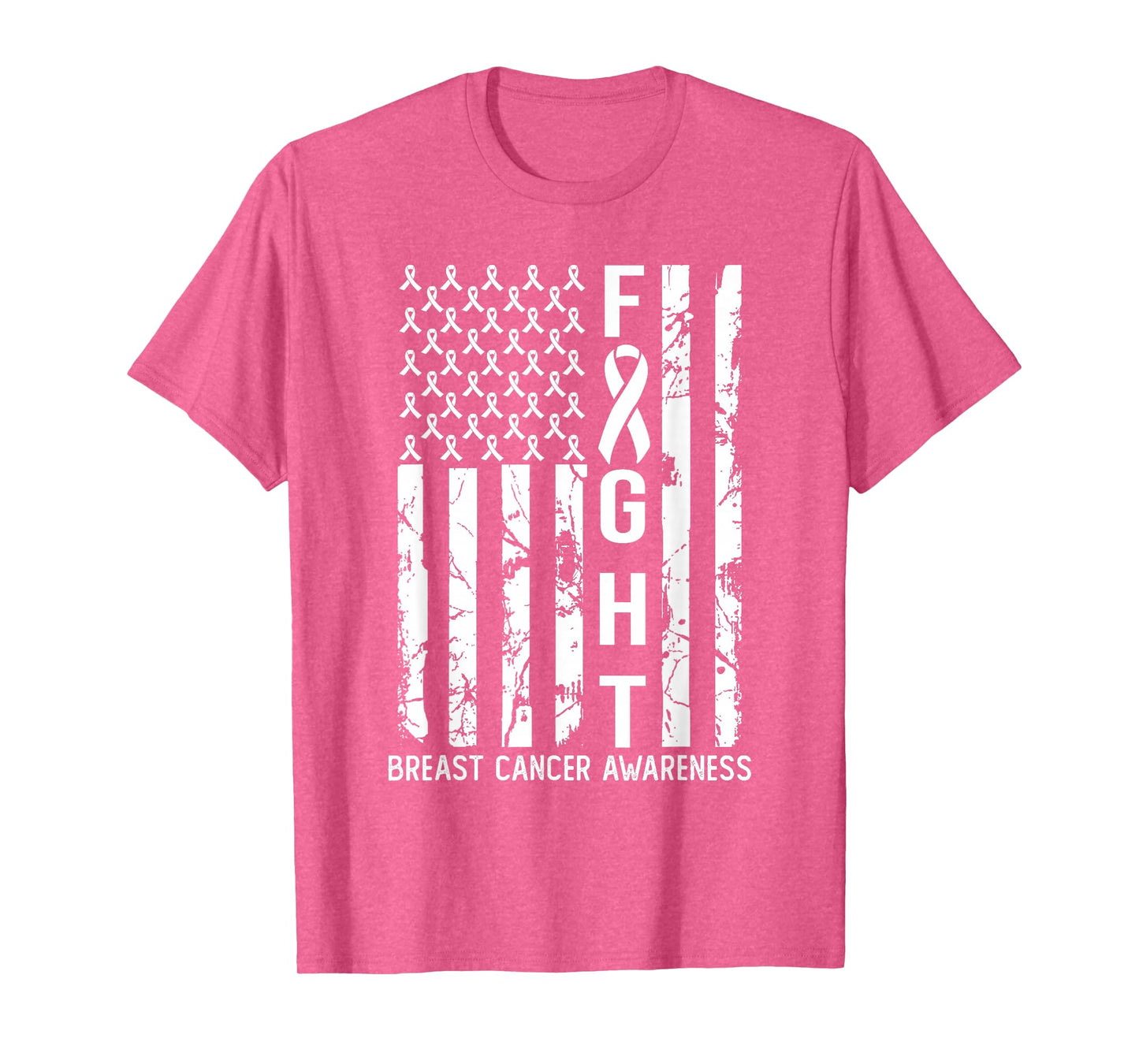 Breast Cancer Awareness USA Flag T-Shirt