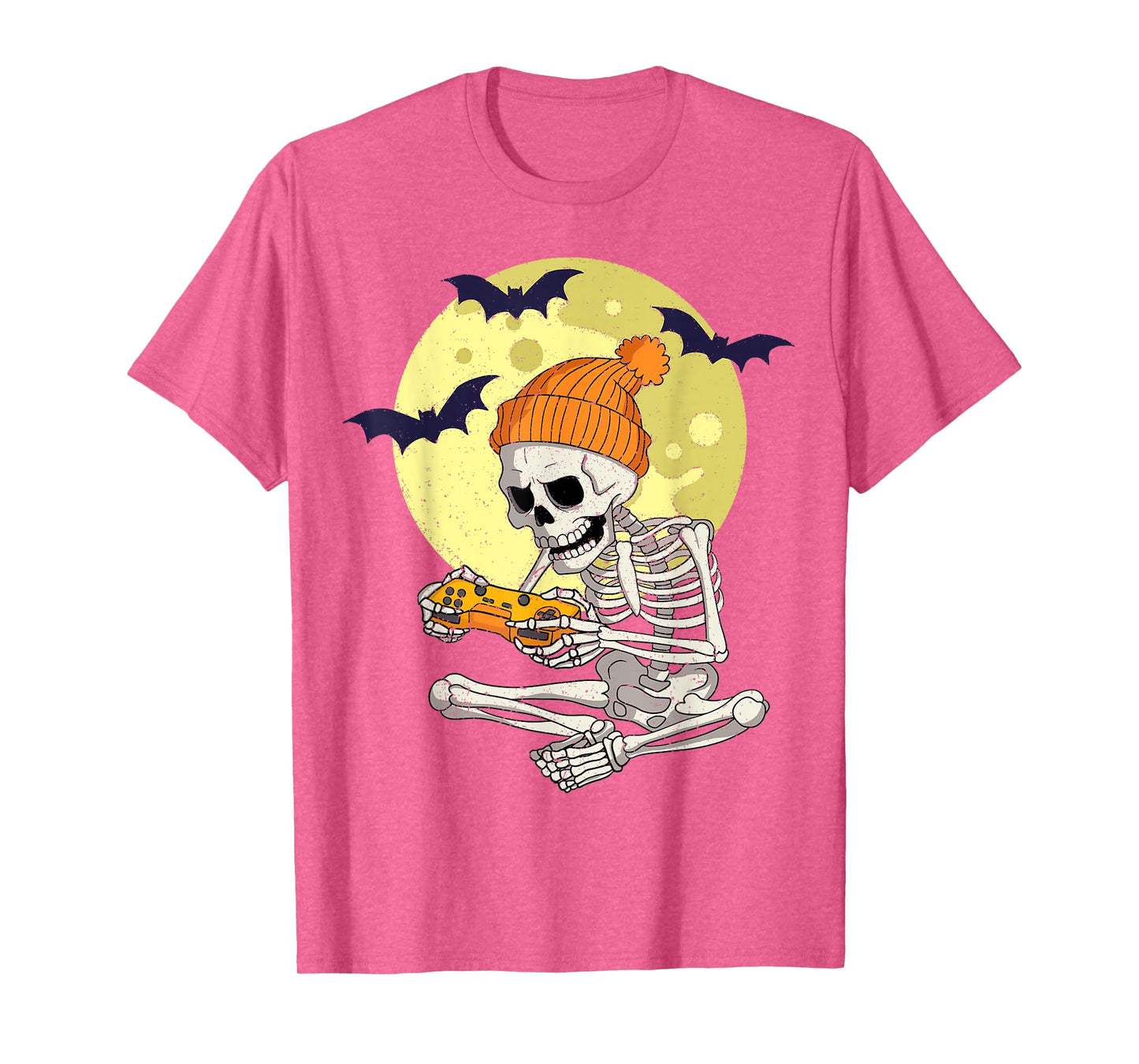 Funny Halloween Skeleton Gamer Video Games Boys Mens Gaming T-Shirt