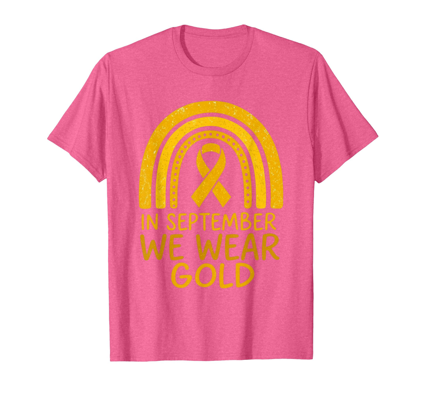 in September We Wear Gold Childhood Cancer Awareness Kids T-Shirt