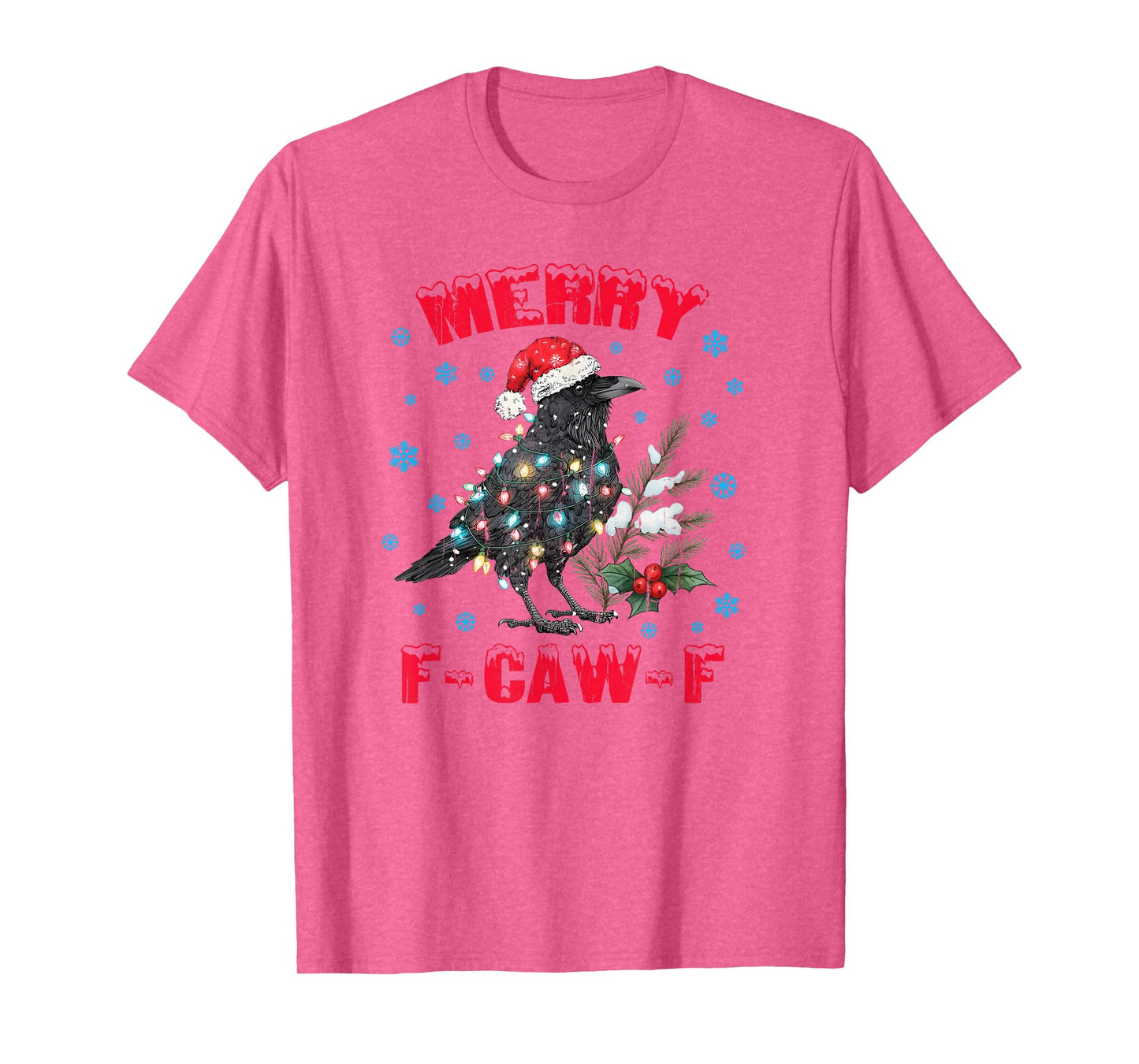 Merry F-Caw-F, Merry Christmas F-Caw-F Crow T-Shirt